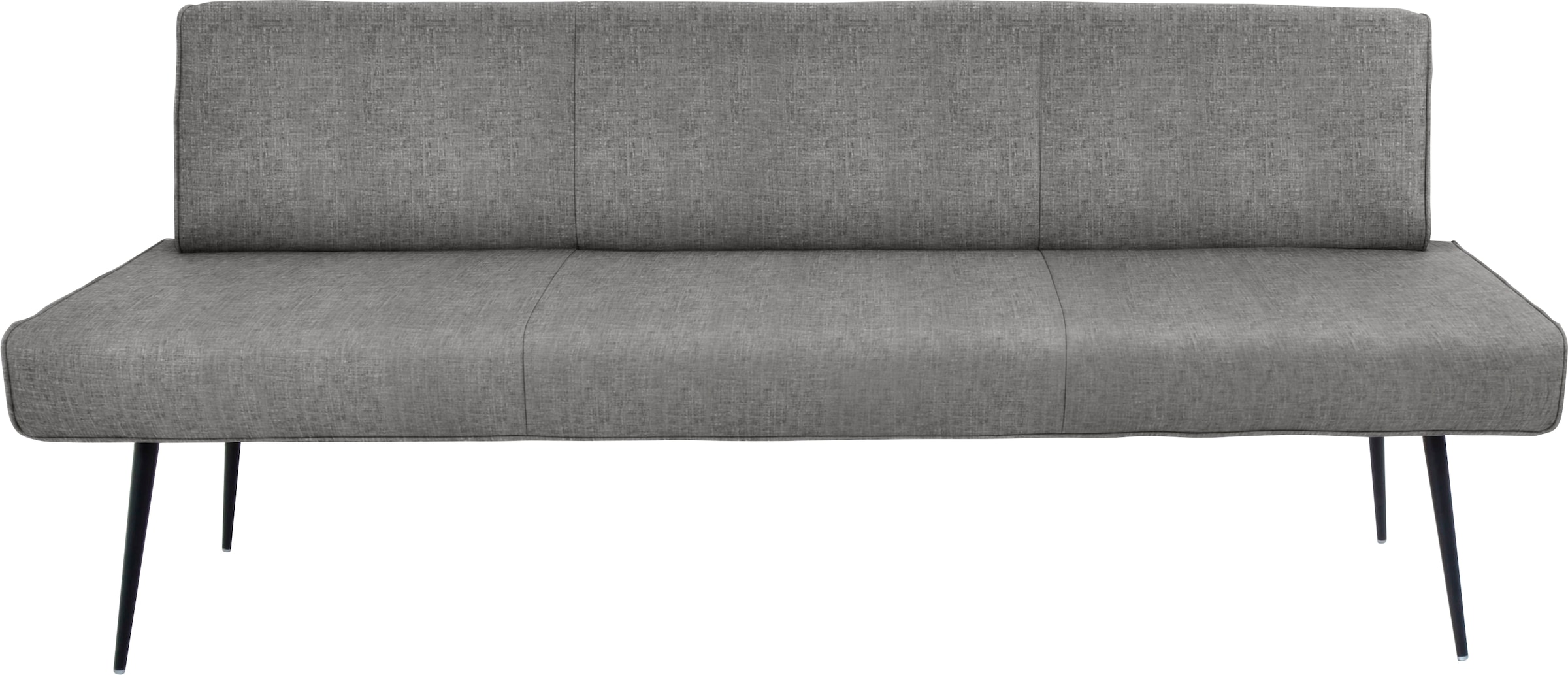 K+W Komfort & Wohnen "Giacomo I Polsterbank" Metallfüsse in schwarz, wahlweise in der Breite 200cm oder 177cm