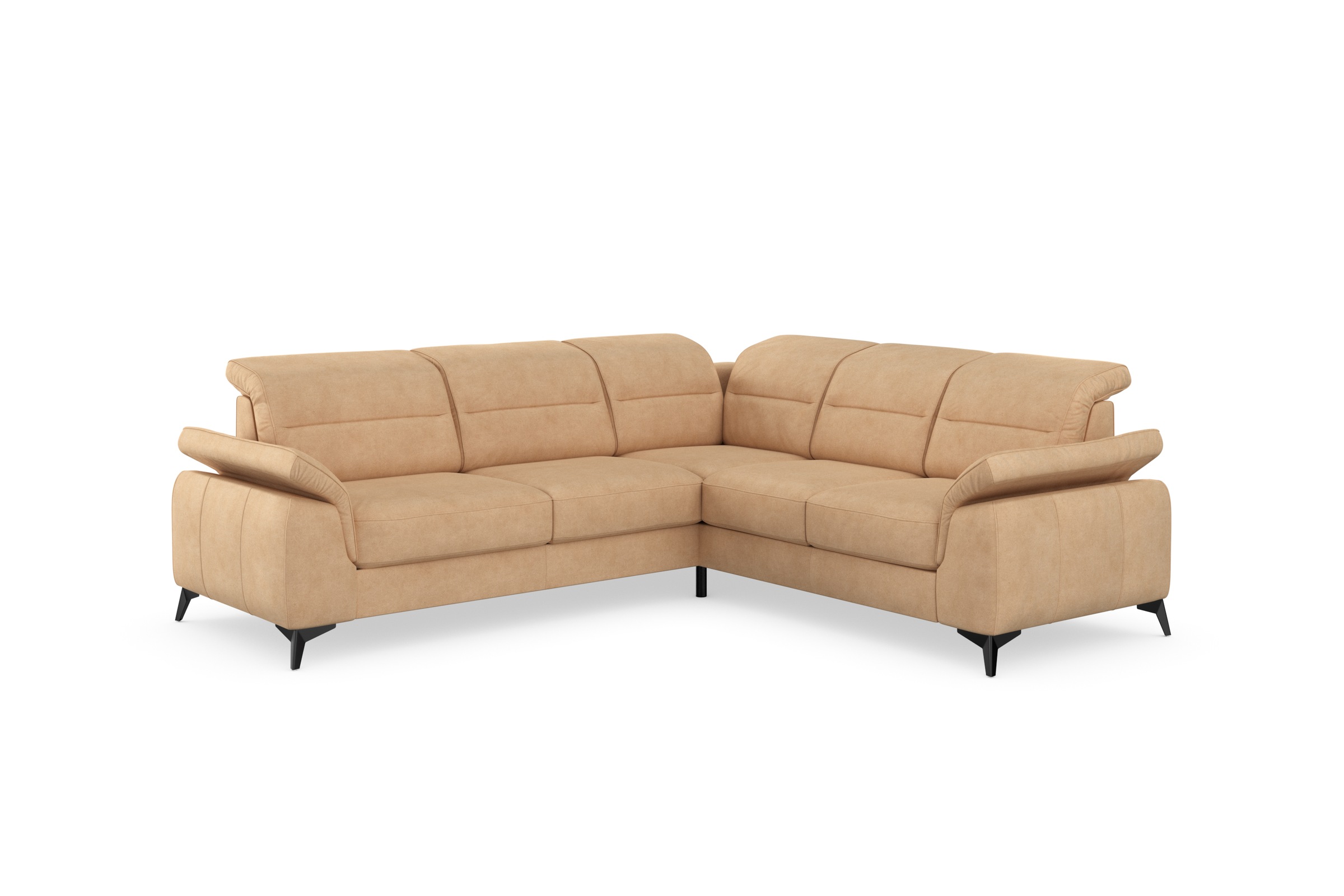 sit&more Ecksofa »Sinatra L-Form«, optinal mit Kopfteilverstellung und Armteilfunktion, Metallfüße