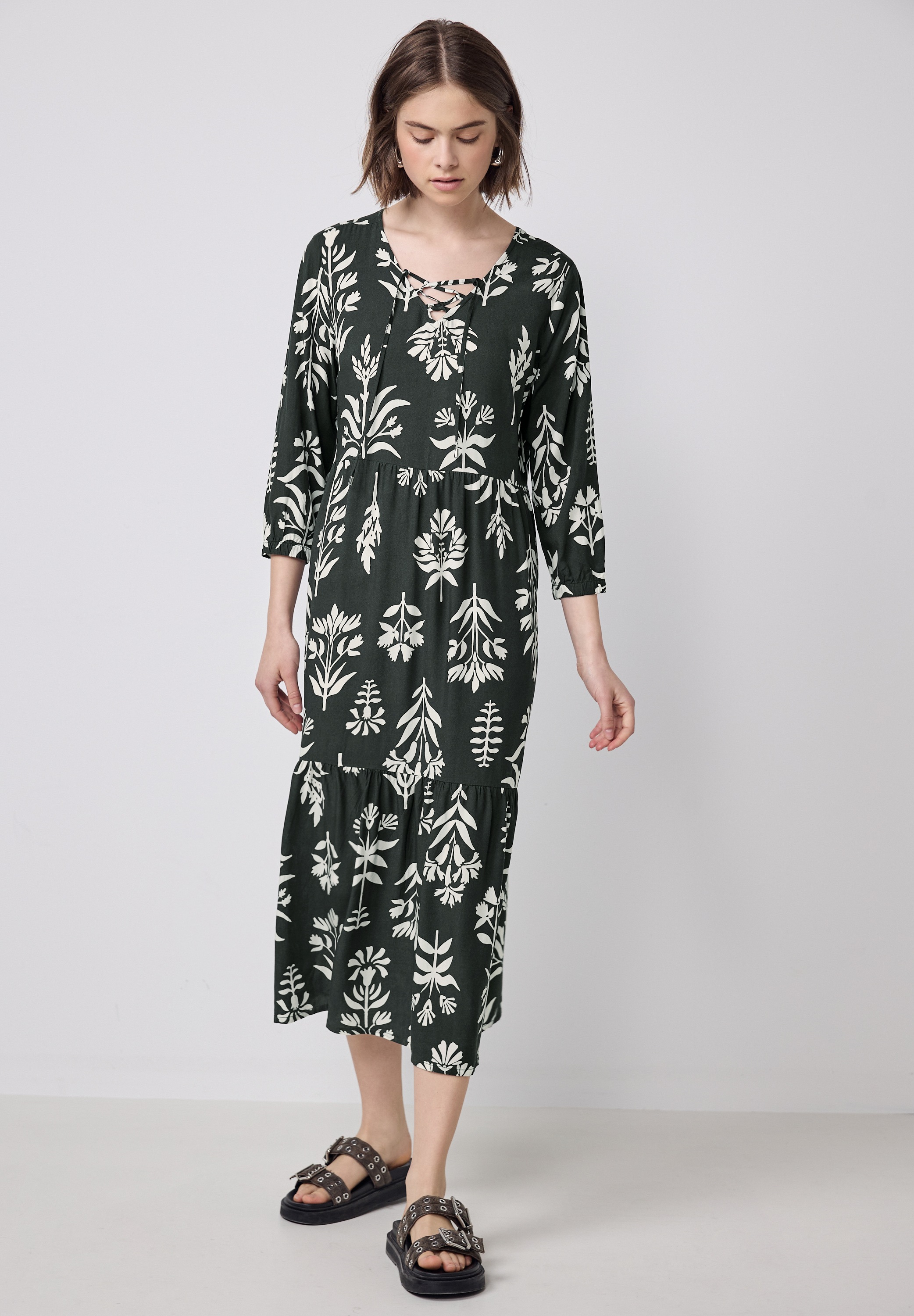 Street One Studio Damen Midikleid Grün 36 3
