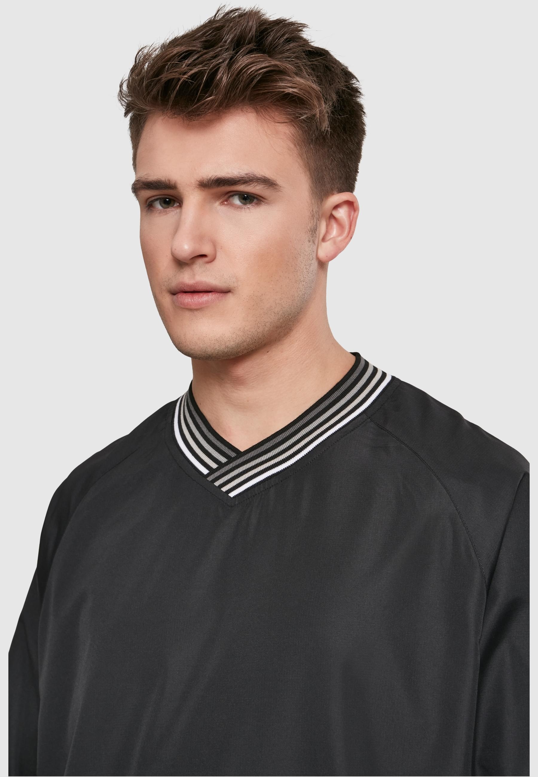 URBAN CLASSICS Rundhalspullover »Urban Classics Herren Warm Up Pull Over«, (1 tlg.)
