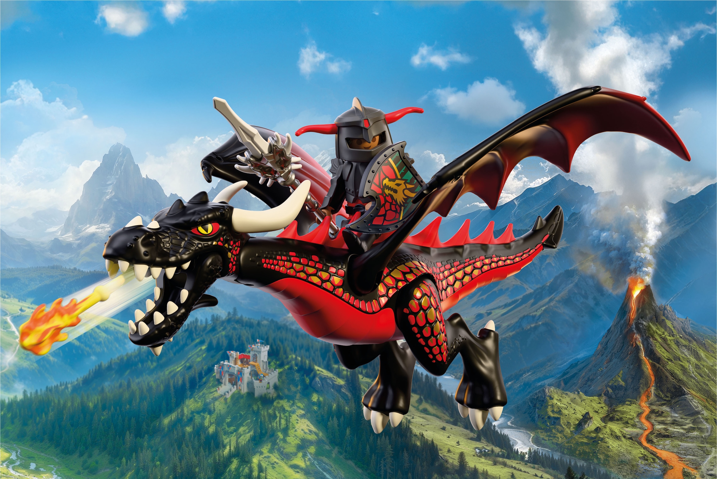 Playmobil® Konstruktions-Spielset »Schwarzer Drache (72114), Knights« Made in Europe