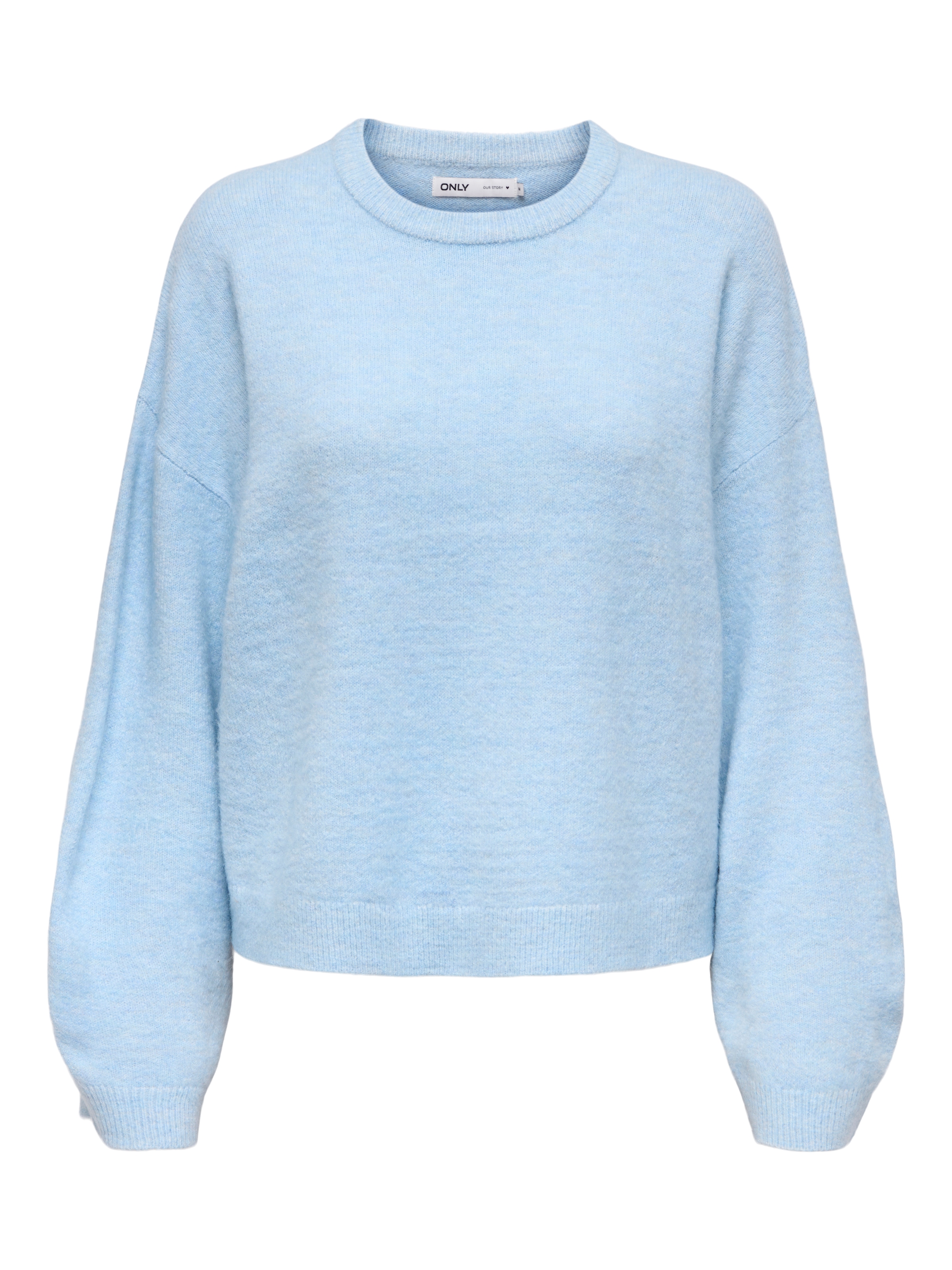 ONLY Rundhalspullover »ONLSIMONI L/S O-NECK PULLOVER KNT NOOS« Materialmix, regular fit