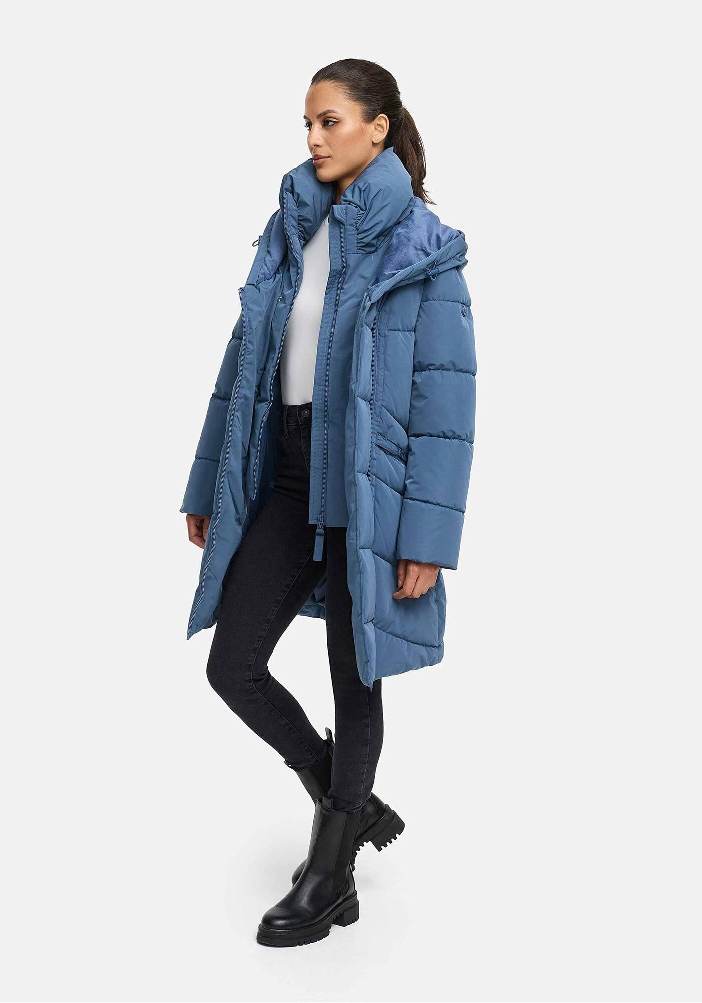 Marikoo Winterjacke "Virenaa", mit extra hohem Kragen und warmem Fleecefutt günstig online kaufen