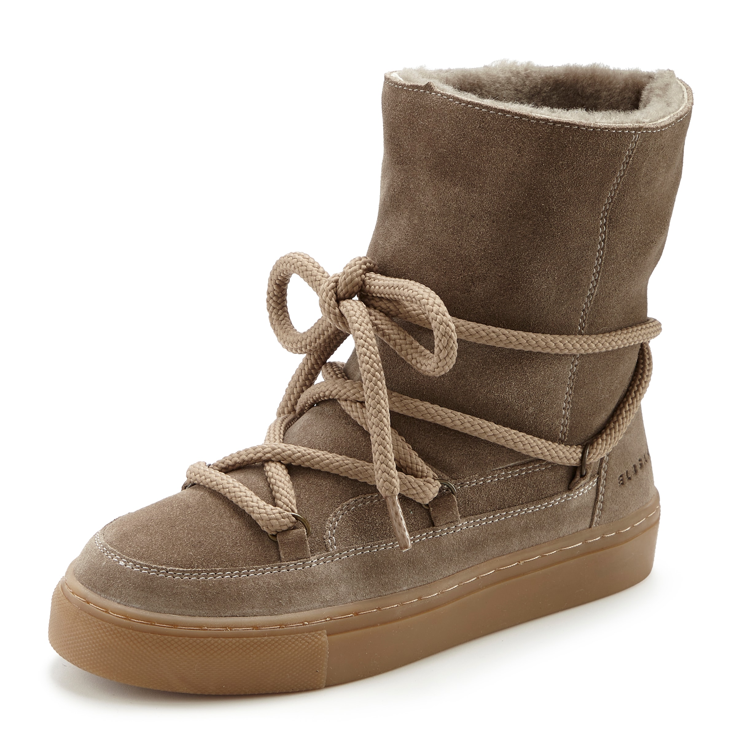Elbsand Stiefelette »Boots, Winterstiefelette«, Winterboots, Stiefel aus Leder mit kuscheligem Lammfell