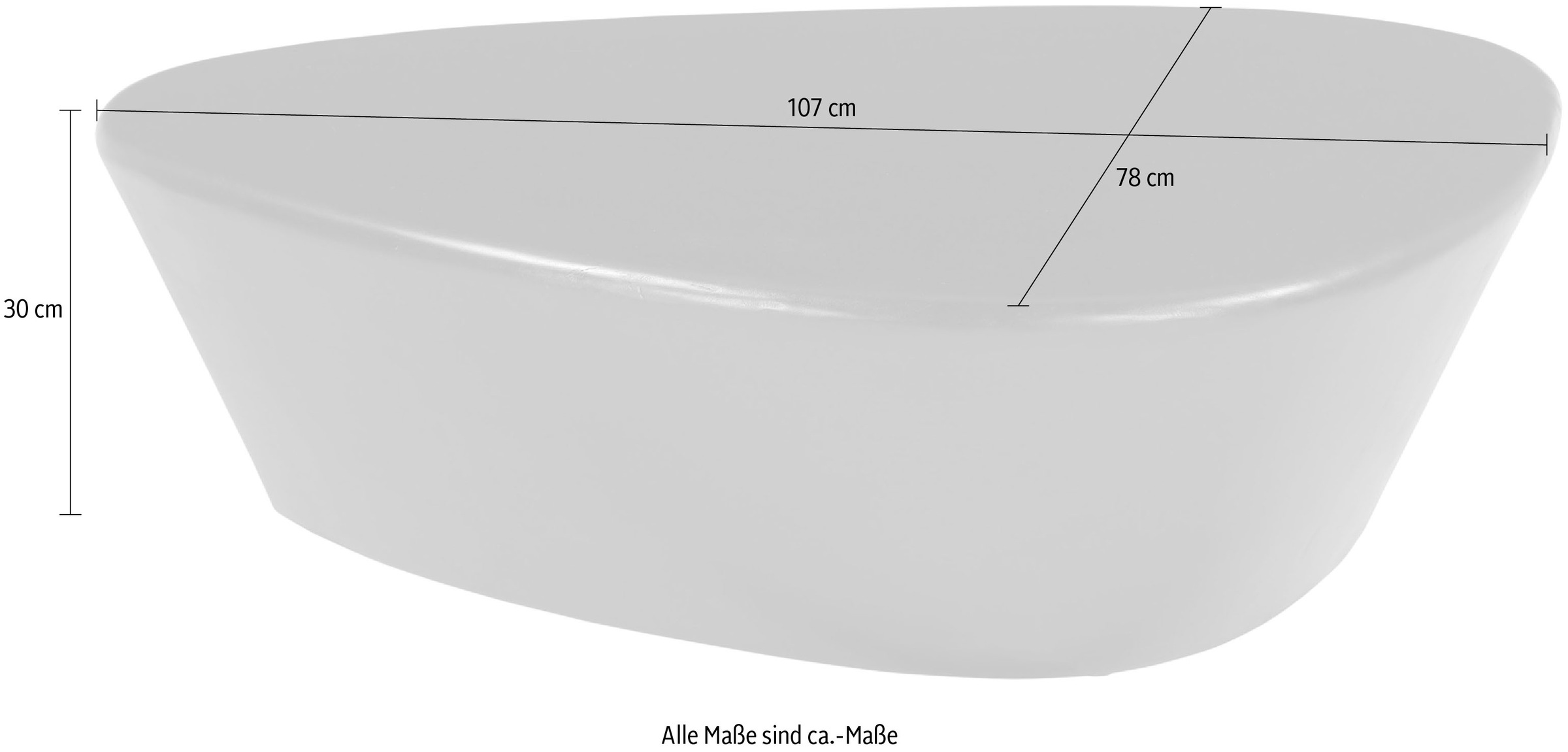SIT Couchtisch 1 Stk. tlg. dreieckige Tischplatte