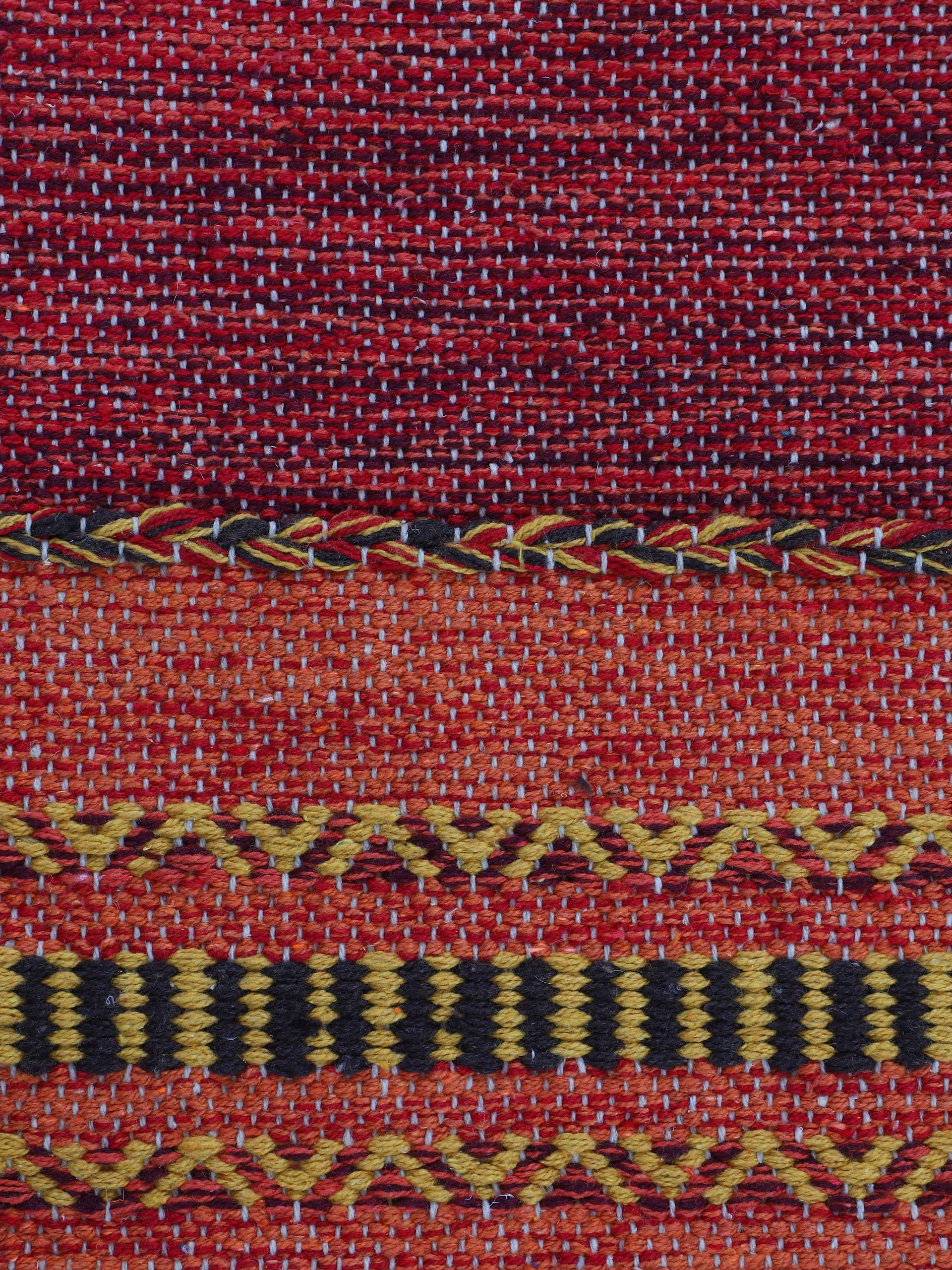 carpetfine Teppich »Kelim Azizi«, rechteckig, 5 mm Höhe, Baumwolle, Wendeteppich mit Fransen, Wohnzimmer