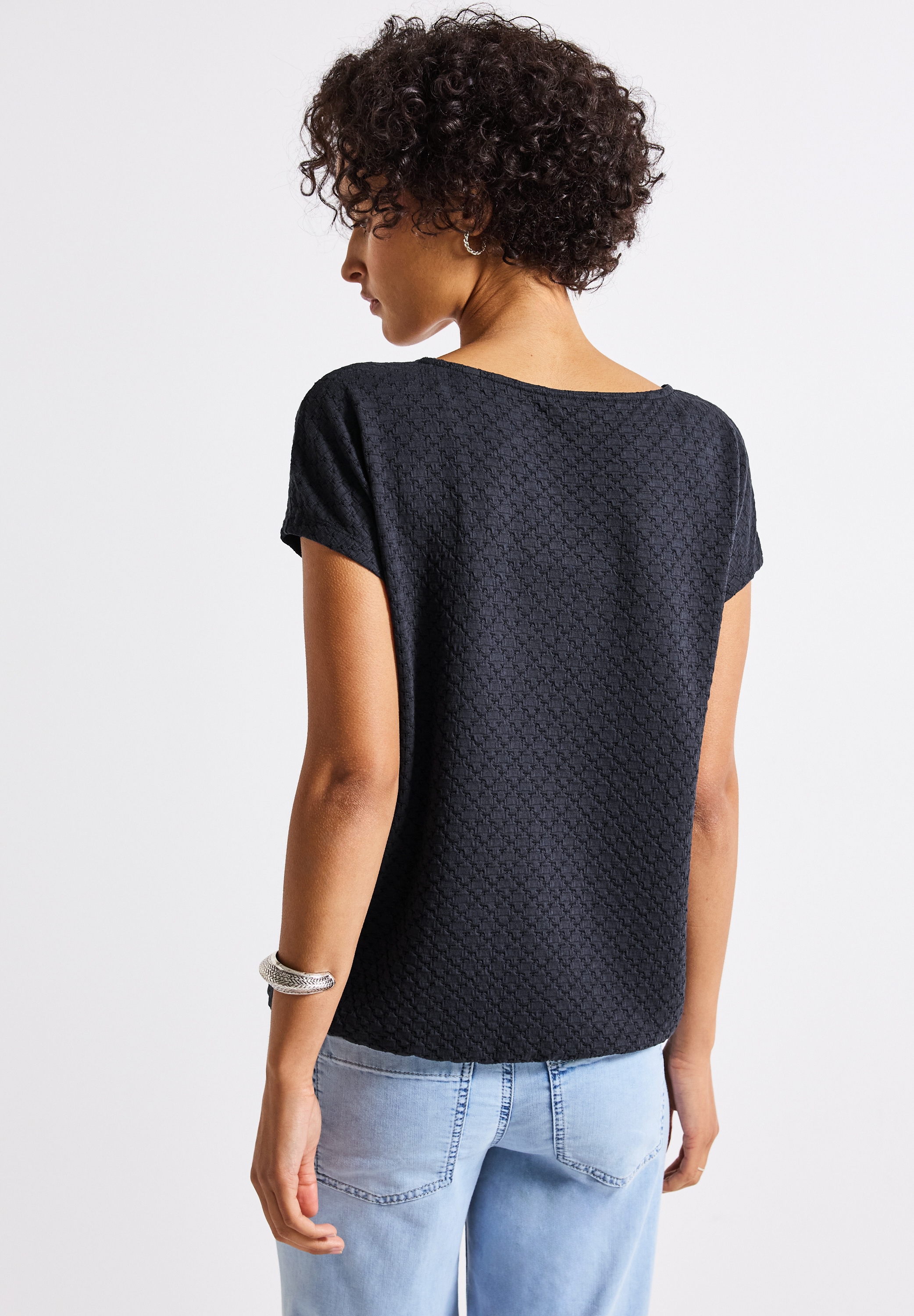 STREET ONE T-Shirt, mit Elastiksaum