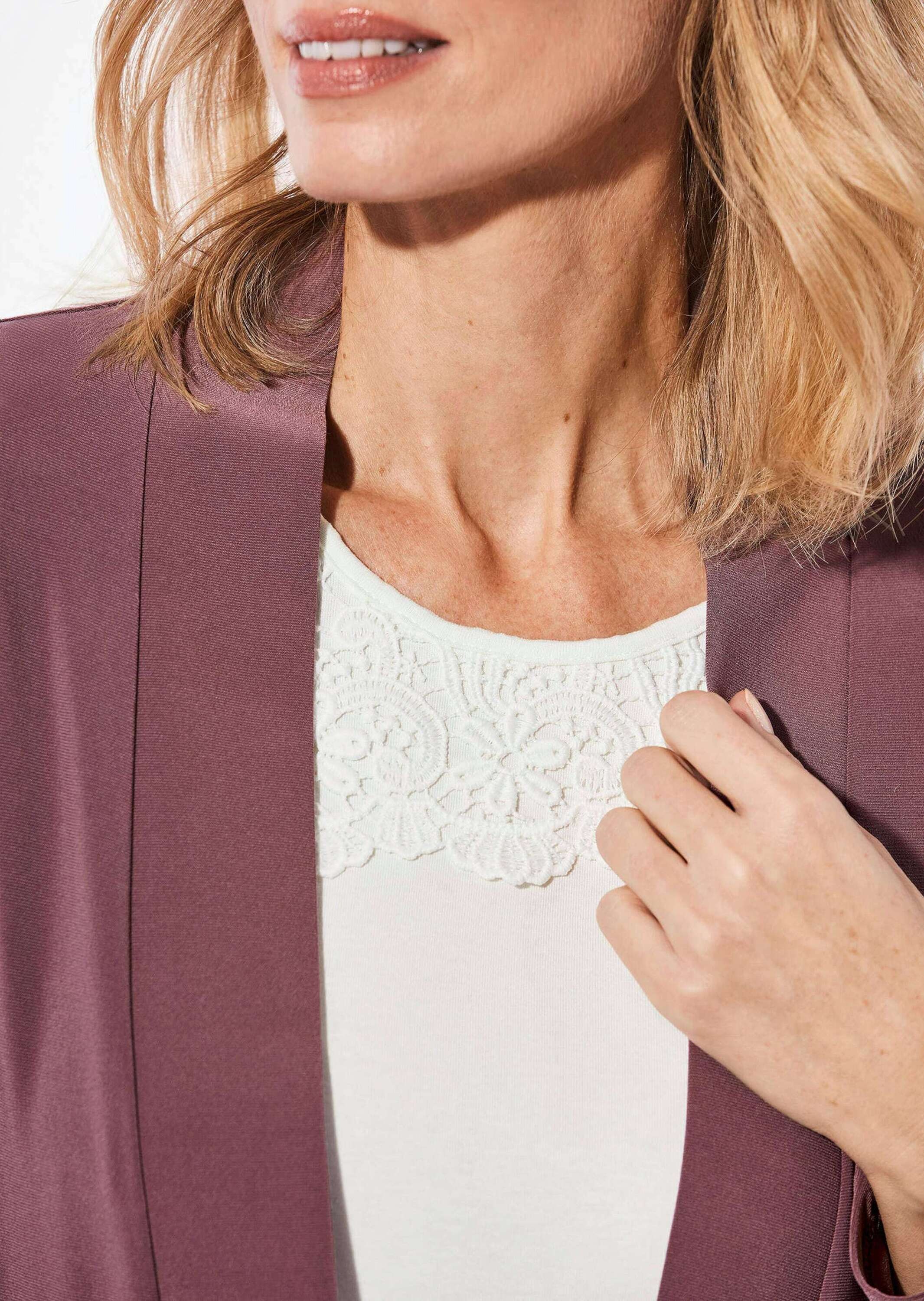 GOLDNER Sweatjacke »Jersey-Longjacke Weich fallende Jersey-Longjacke«