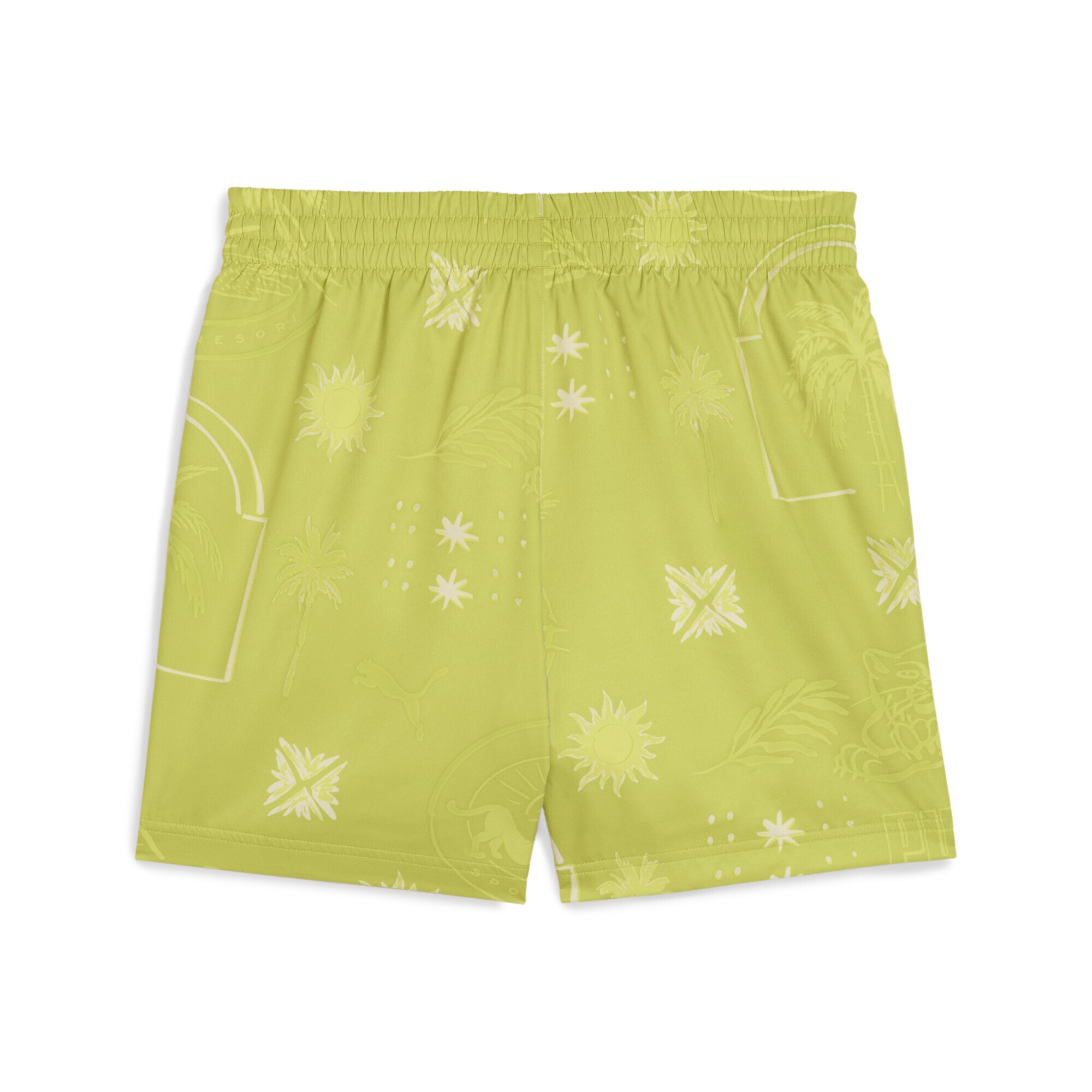 PUMA Shorts »Palm Resort All-Over Print 5" Gewebte Shorts Herren«