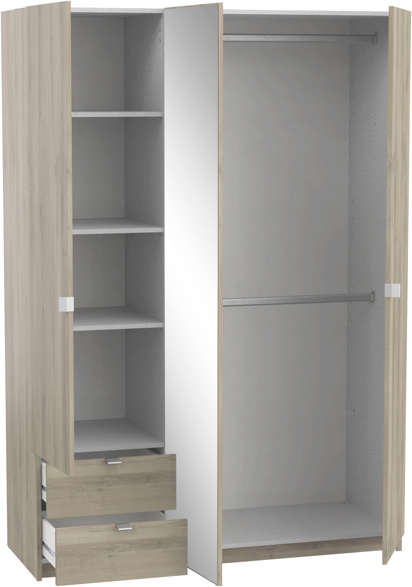 Demeyere GROUP Kleiderschrank »Mellie«, SCHRANK 3-TUERIG 1 SPIEGEL 2 SCHUBLADEN