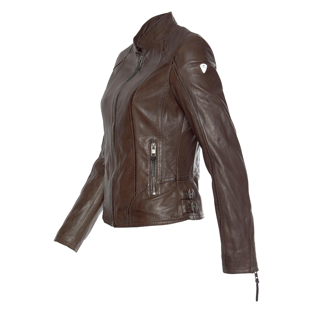 ALPENBLITZ Lederjacke »Athen«, im sportlichen Biker-Stil aus hochwertigem Lammnappaleder