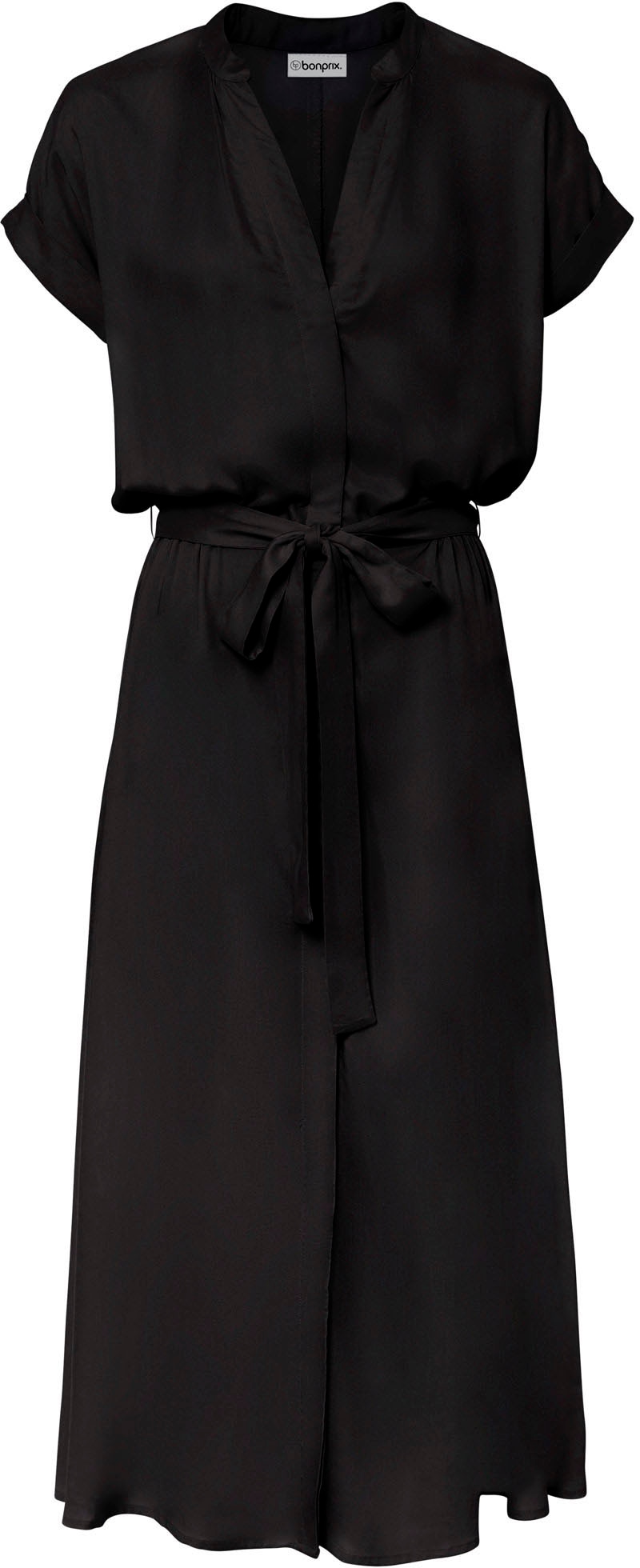 bonprix Hemdblusenkleid für stilvollen Auftritt, aus Viskose, ausgestellte Passform