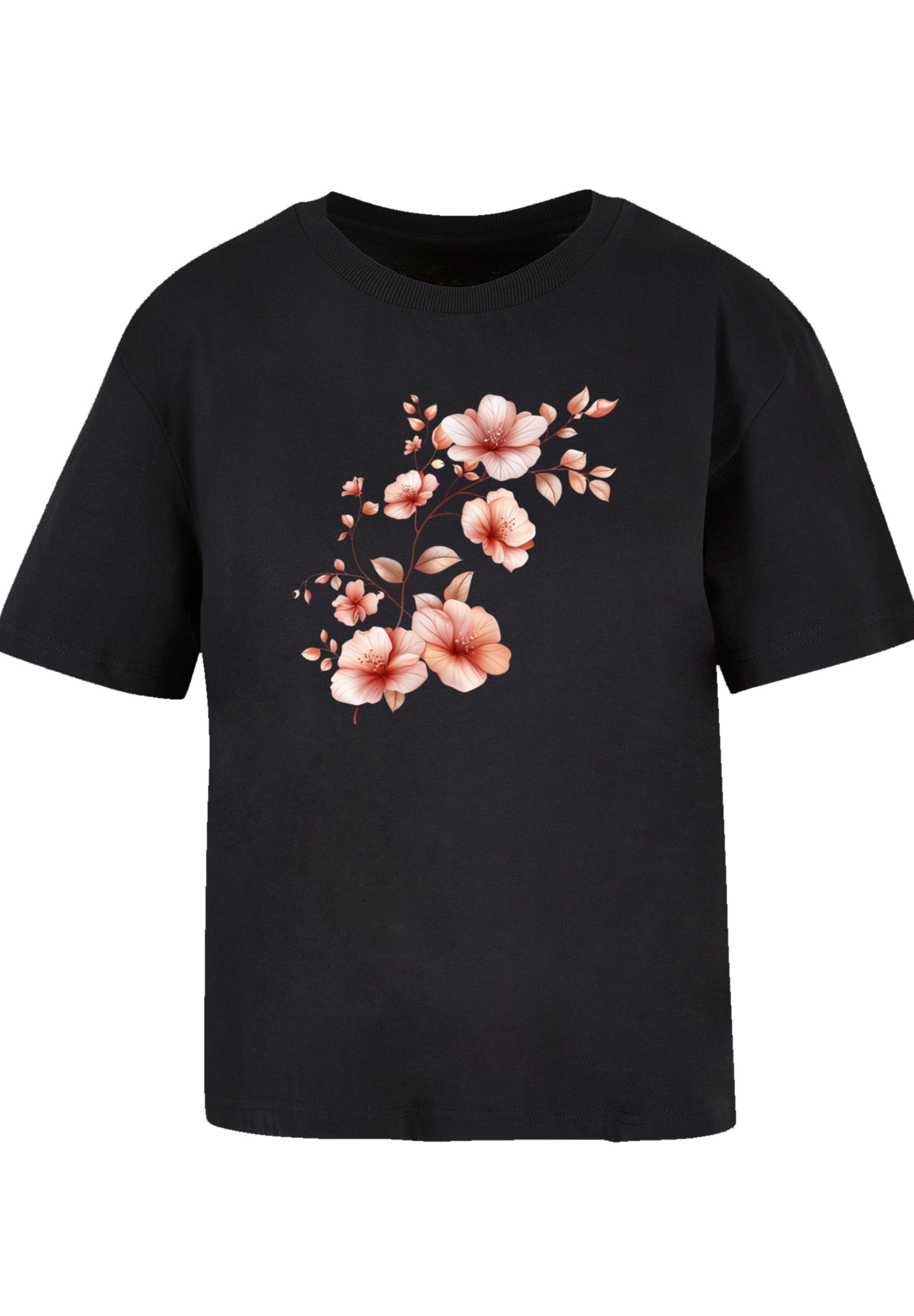 F4NT4STIC T-Shirt »Rosa Blumenzweig 3D«, Premium Qualität