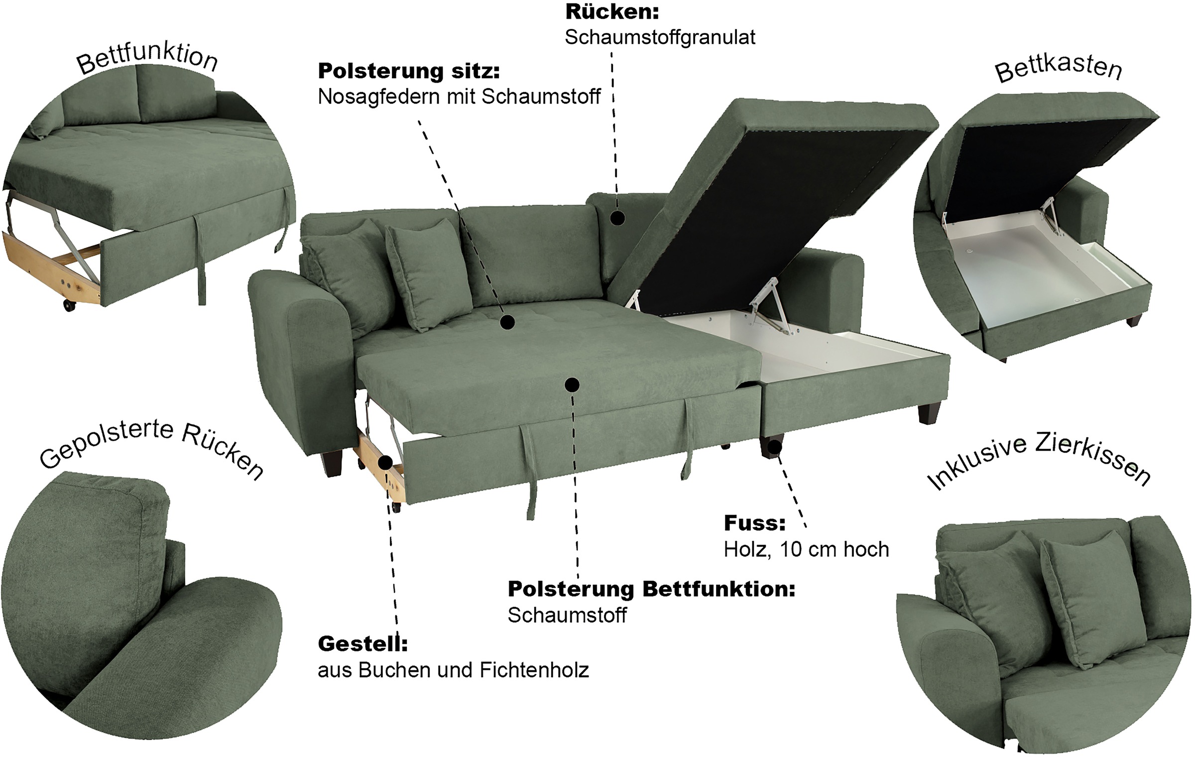 Thumbnail - Trends by HG Ecksofa "Moritz, L-Form"