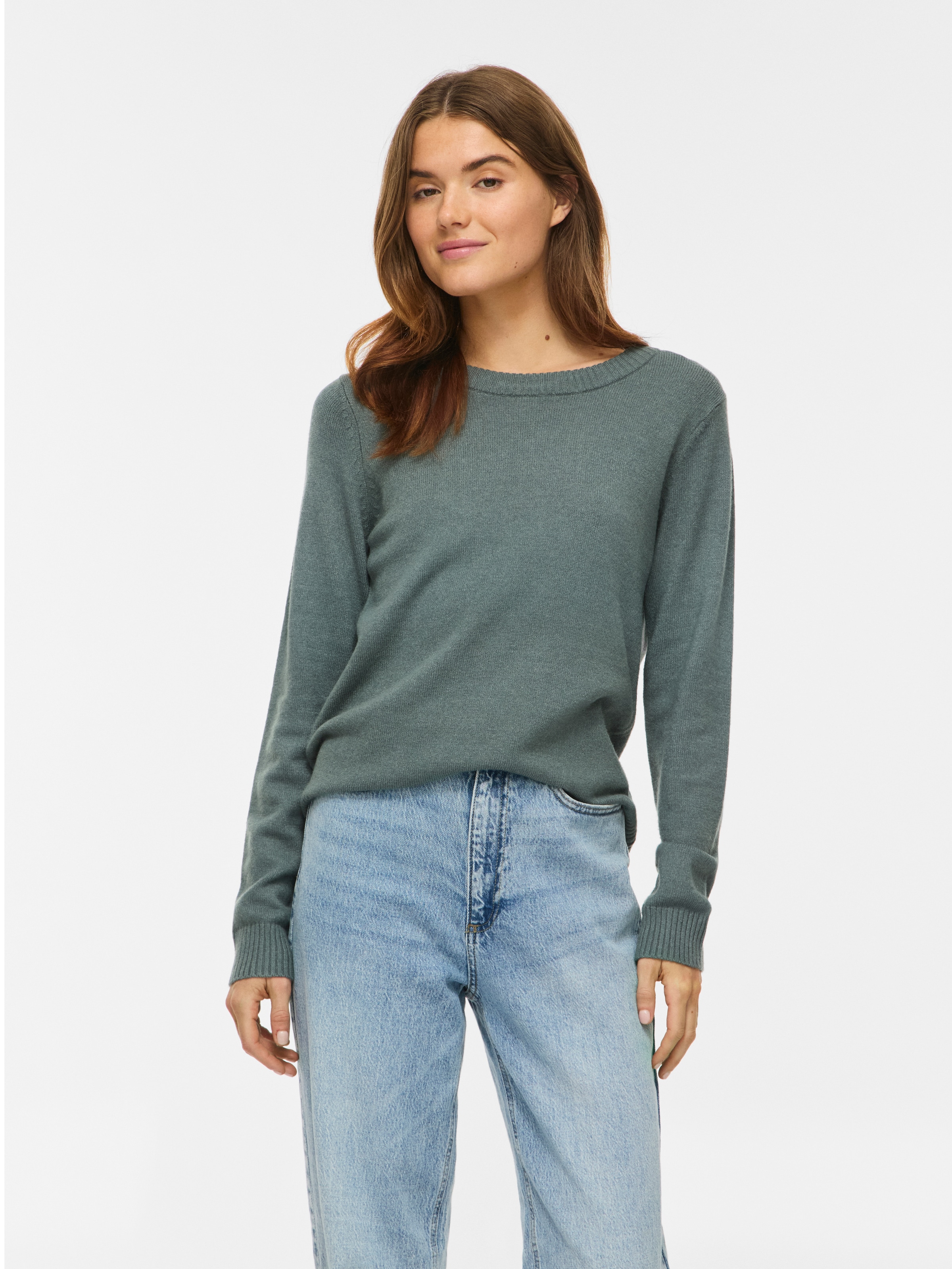 Vila Rundhalspullover "VIRIL O-NECK L/S KNIT TOP - NOOS" Viskosemischung, regular fit