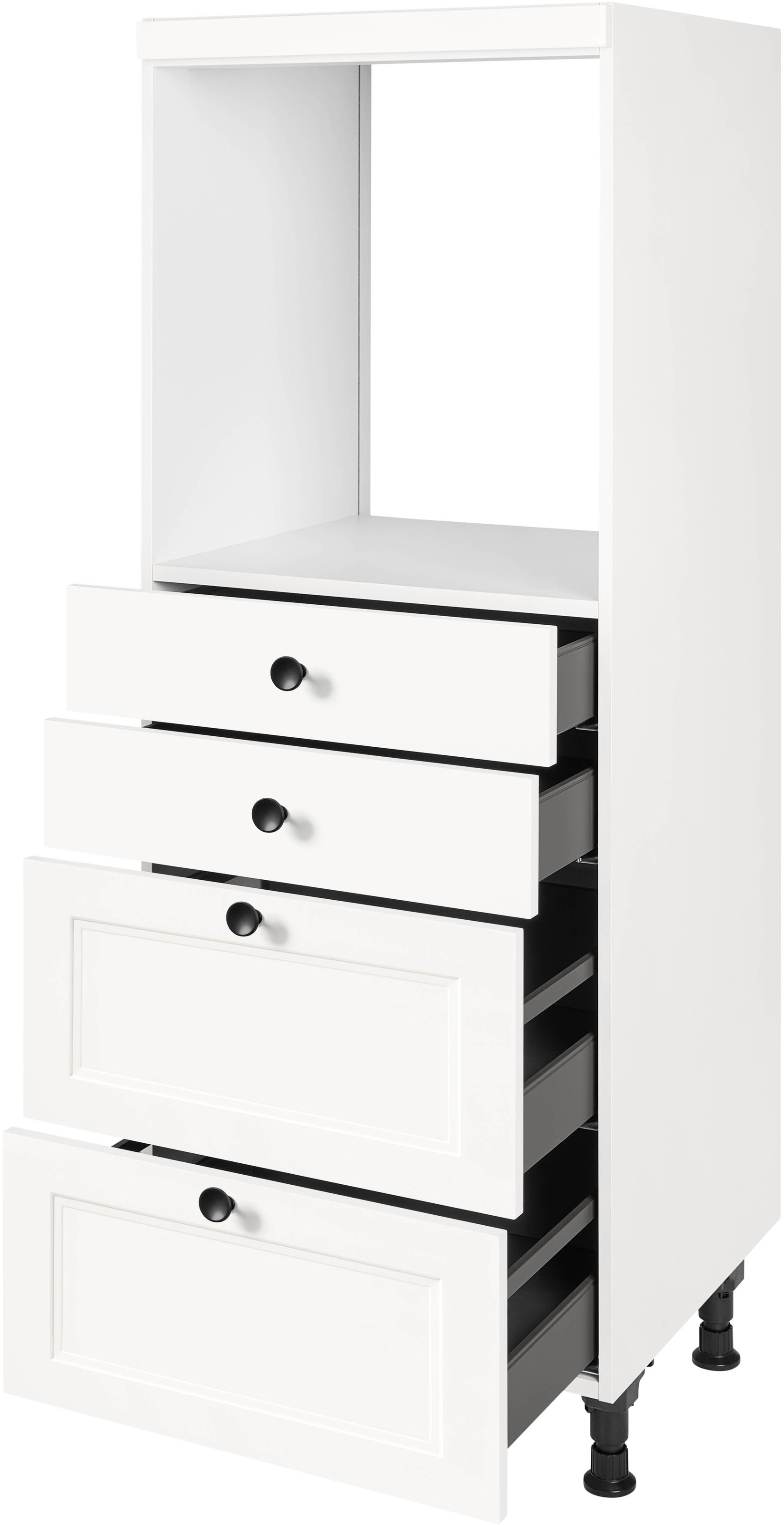 nobilia® Herdumbauschrank »"Cascada", mit Schubkästen und Auszügen,«, vormontiert, Breite/Höhe: 60/167,8 cm