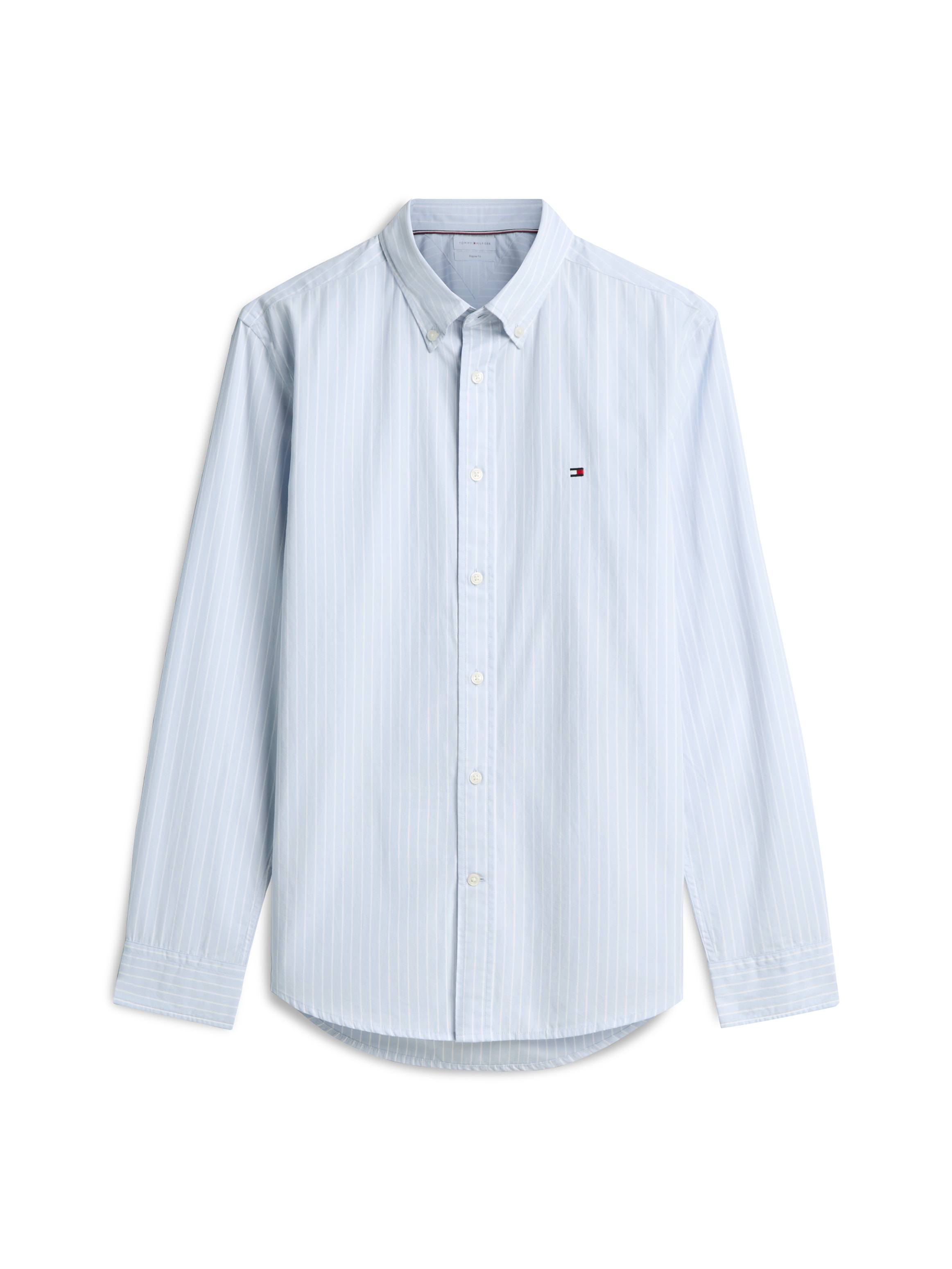 Tommy Hilfiger Langarmhemd »FLEX HAIRLINE POPLIN REGULAR FIT« Button-down-Kragen, gestreift