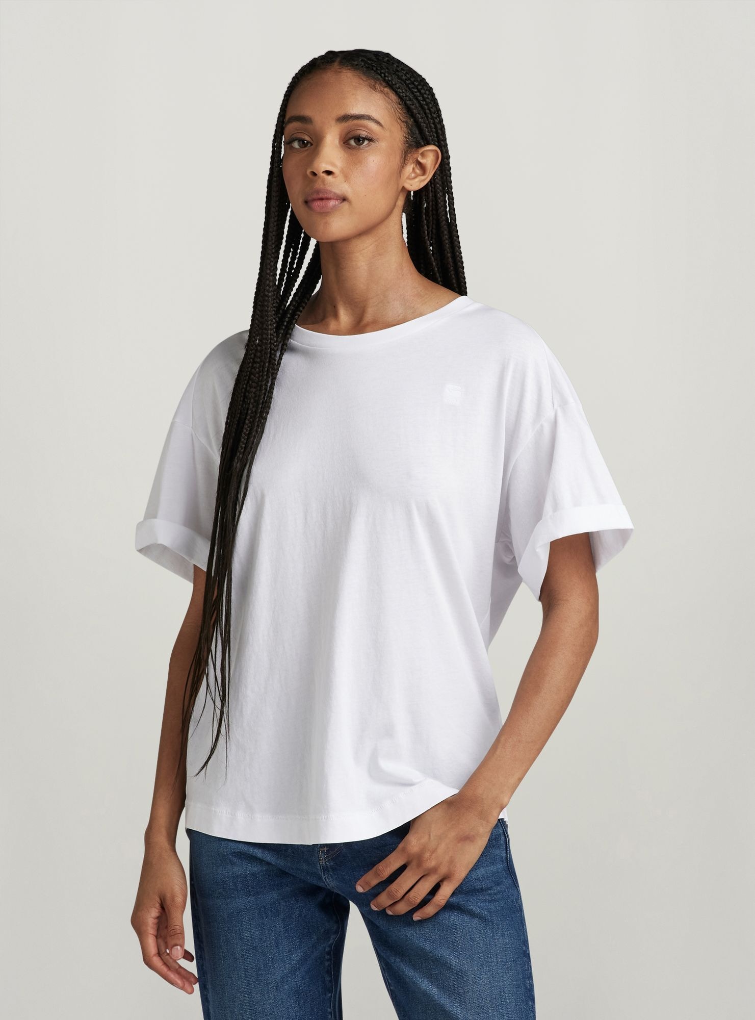 G-STAR T-Shirt »Rolled Up Sleeve Boyfriend Top«