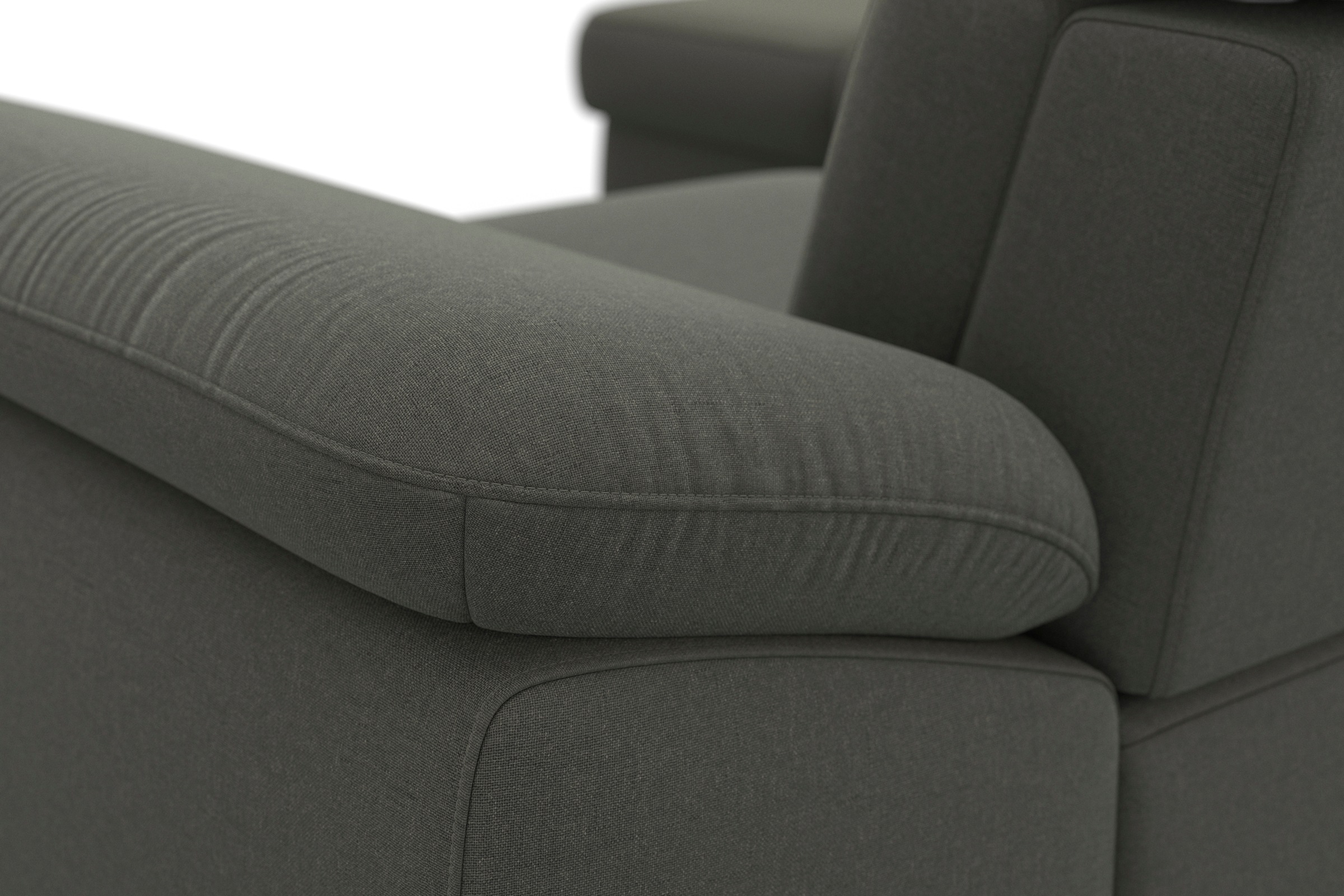 sit&more Ecksofa »Cabrio L-Form, B: 274 cm, mit Sitztiefen-, Arm- & Kopfteilverstellung« 3 Nierenkissen, Federkern, optional Bettfunktion und Stauraum