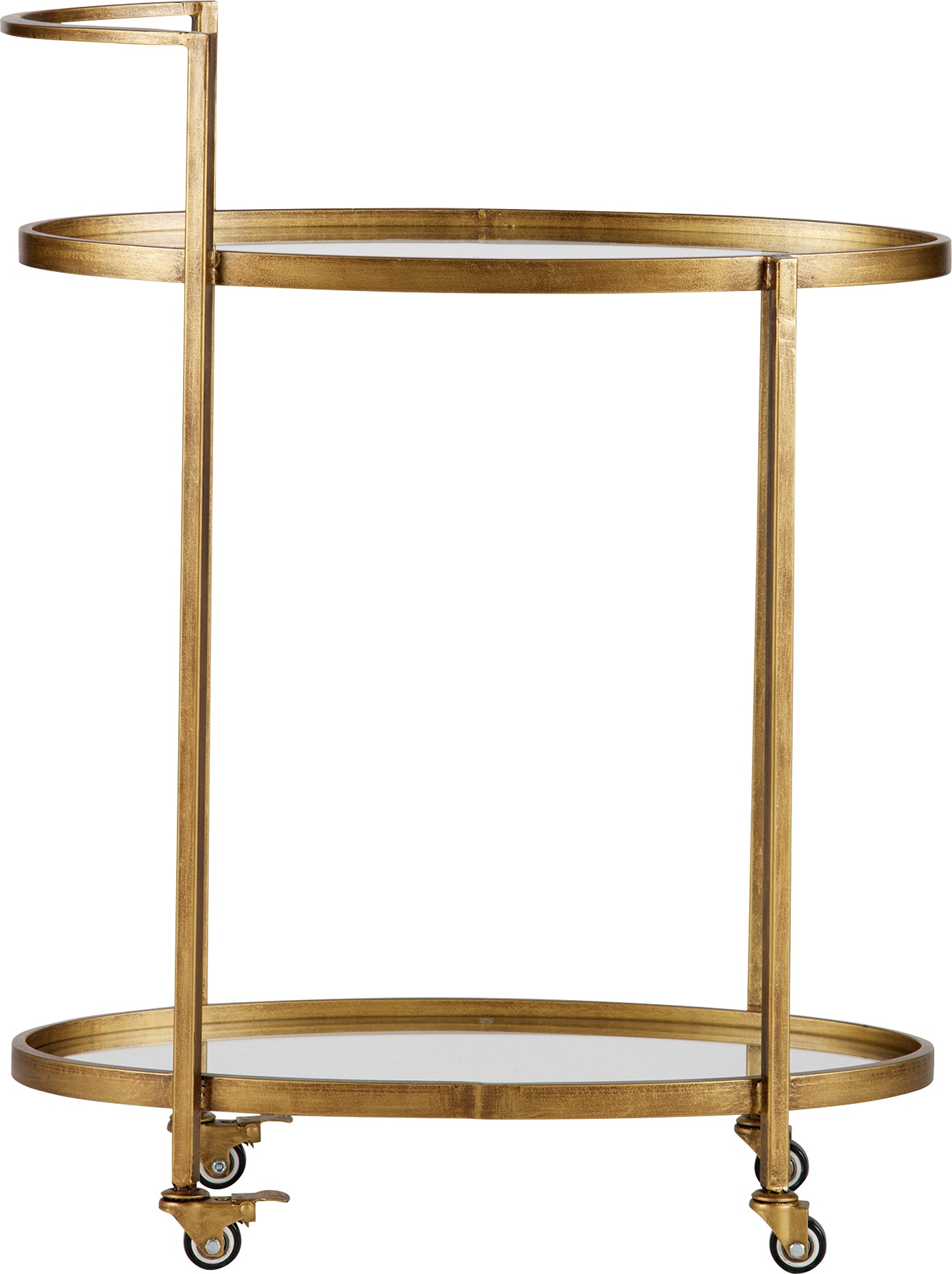 BePureHome Push Trolley Bar Cart Gold 2