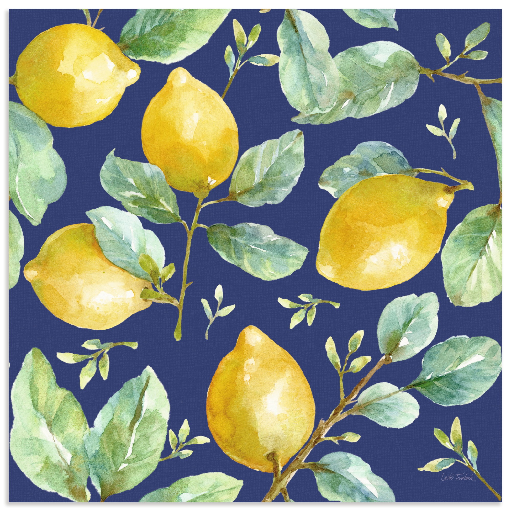 Wandbild ARTLAND "Le Citron Pattern IB", farbe bild(er): farbig, B:70cm H:70cm, Alu Dibond, Bilder, als Alubild, Leinwandbild, Poster, Wandaufkleber in verschied. Größen
