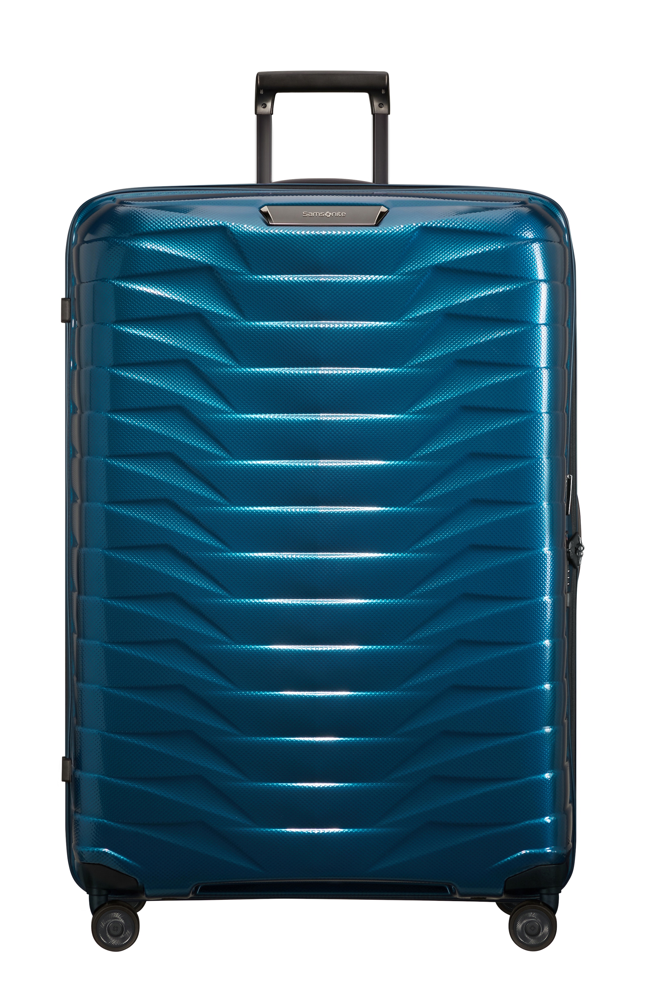 "Hartschalen-Trolley SAMSONITE ""PROXIS 86"", Gr. B/H/T: 61cm x 86cm x 33cm 147 l, blau (petrol blau), Polypropylenmix, Koffer, mit viel Stauraum