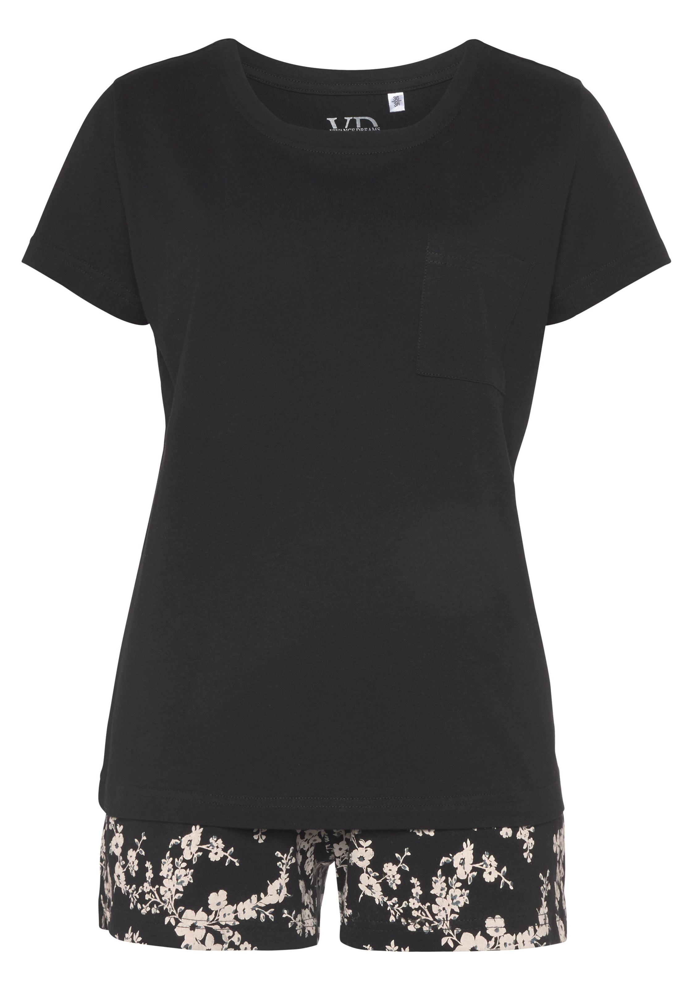 Vivance Dreams Shorty 2-teilig, 2 tlg. mit schönem Naturprint günstig online kaufen