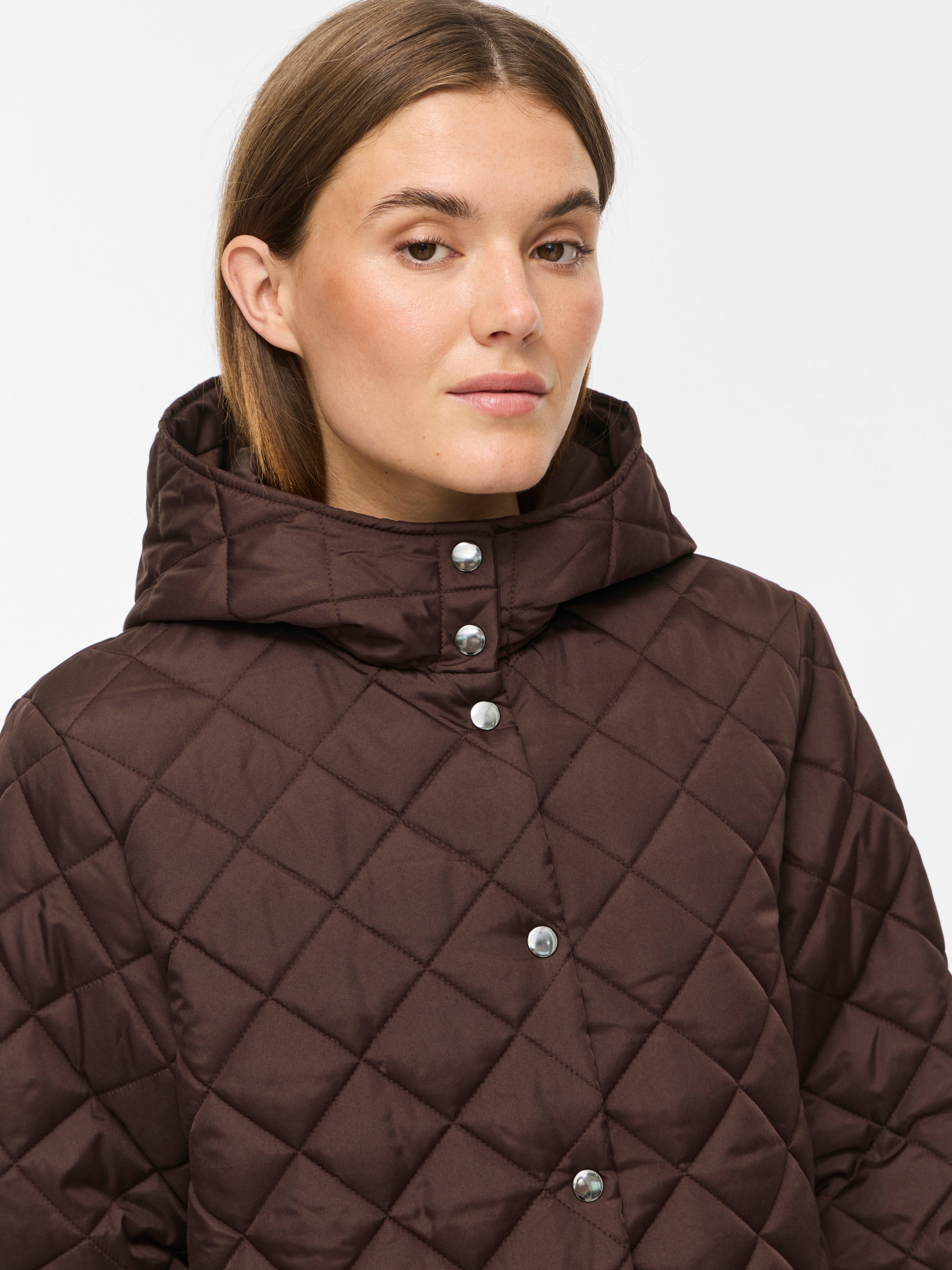 Vila Steppjacke "VITATE L/S HOODED JACKET - NOOS" mit Kapuze Kunstfaser