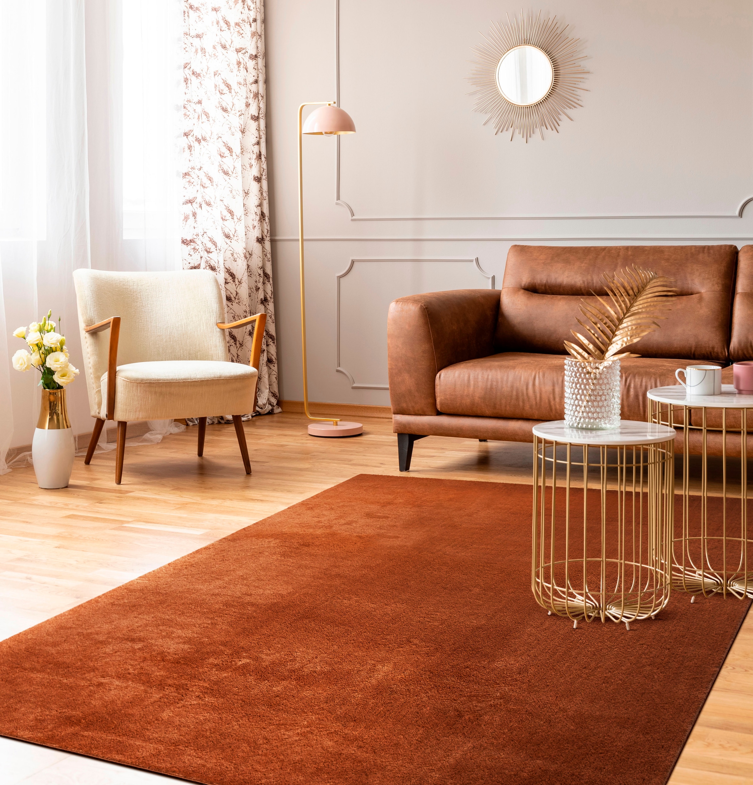 Paco Home Teppich als Läufer »Cadiz besonders auch erhältlich waschbar, BAUR rechteckig, weich, 630«, | Uni-Farben