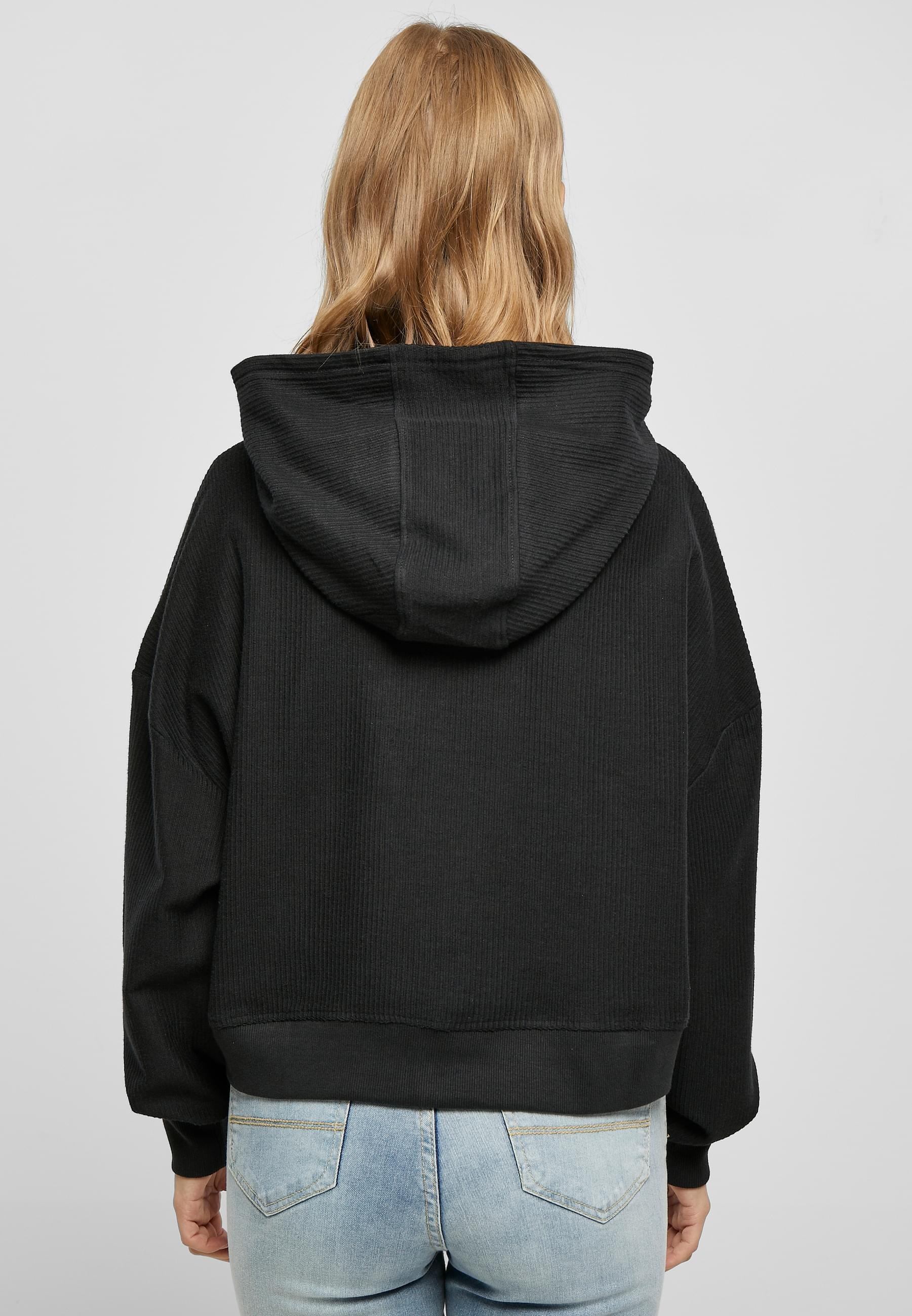 URBAN CLASSICS Kapuzenpullover »Urban Classics Damen Ladies Oversized Short Rib Hoody«, (1 tlg.)