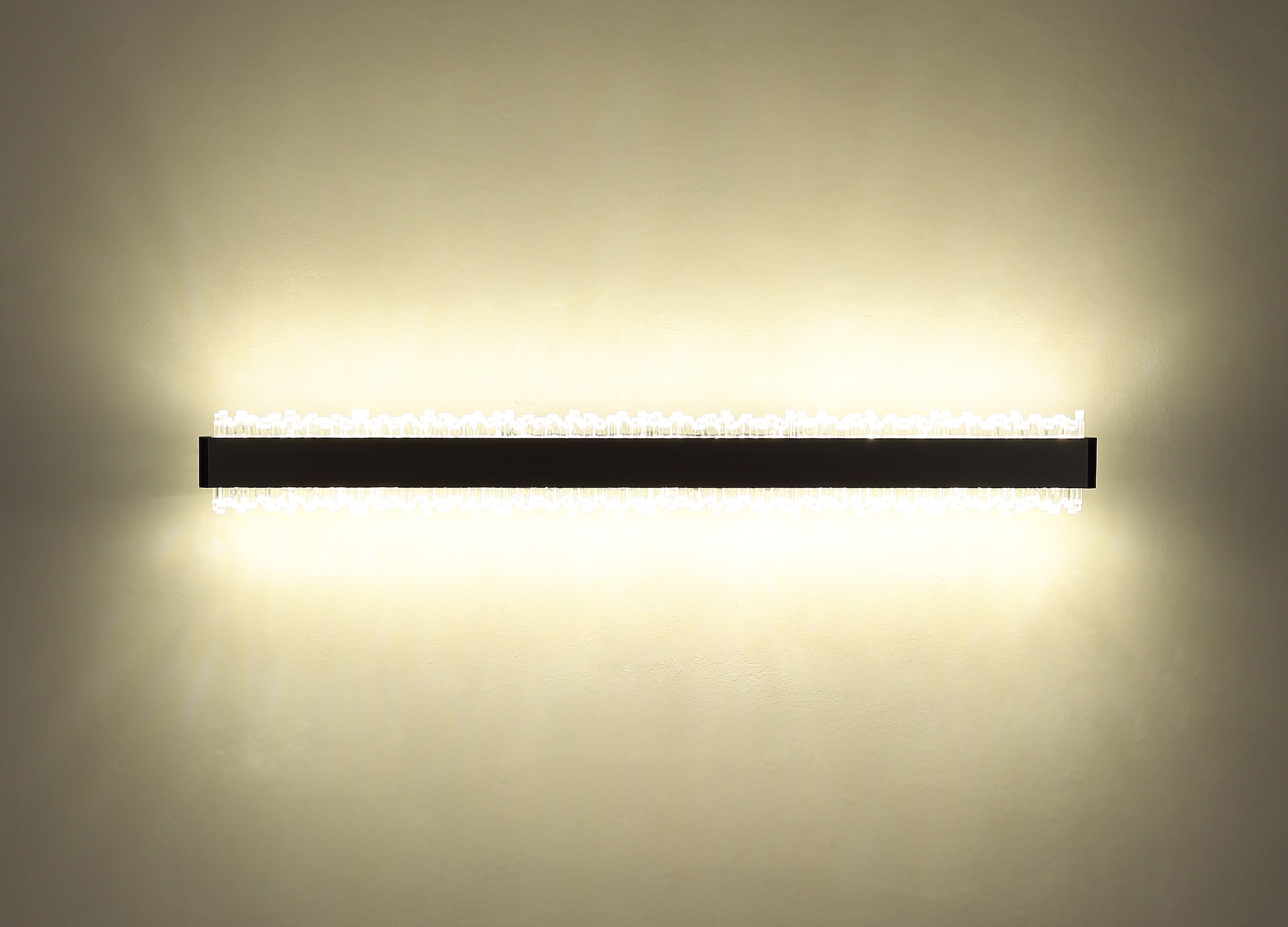 GLOBO LIGHTING Wandleuchte »STALAGMITA« LED-Modul 1 Stk. Warmweiß Wandleuchte Schwarz/Grau, Acrylkristalle, LED