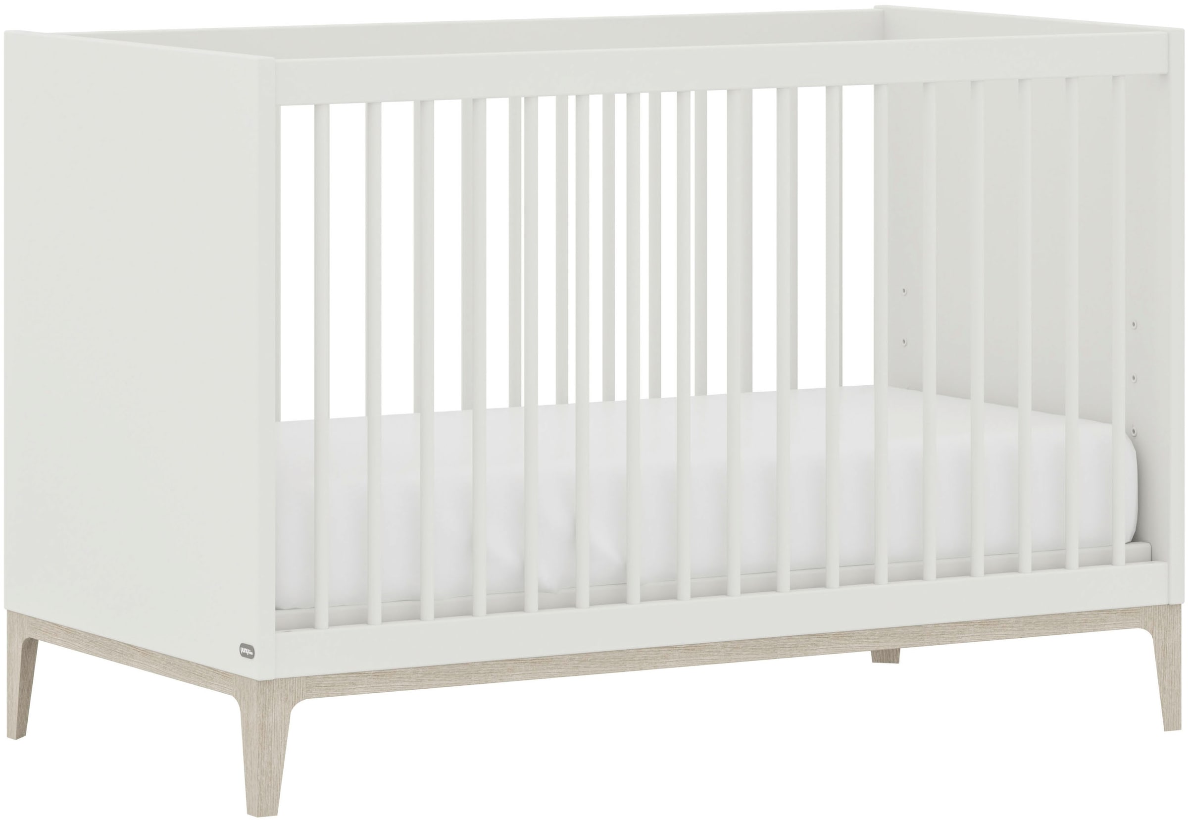 Babybett PAIDI, B:66cm H:83cm L:123cm, weiß, Holzwerkstoff, Massivholz, Babybetten, "CUTIE LEA in Weiß, verschiedene Größen, Kinderbett", Off-White,