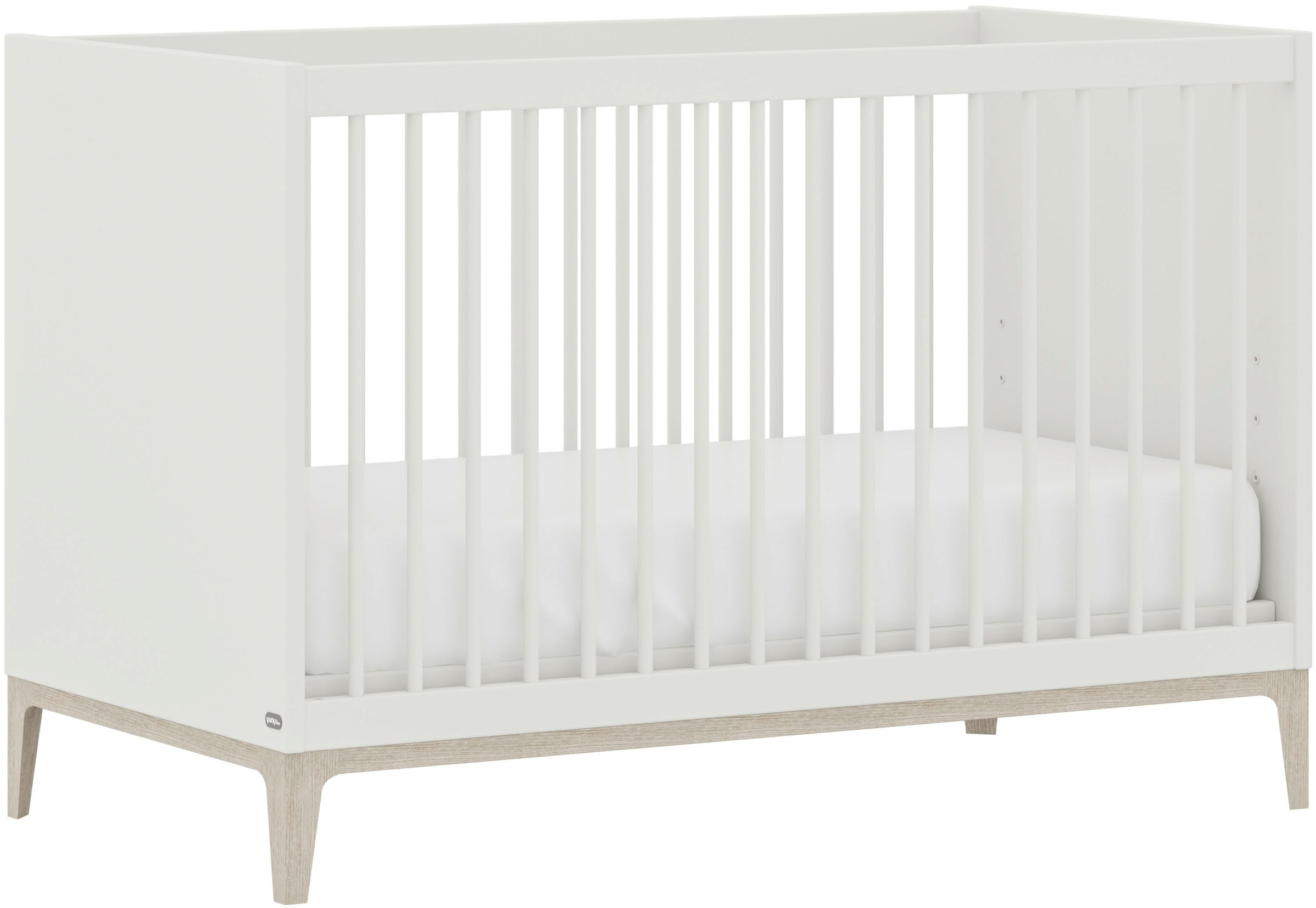 PAIDI "CUTIE LEA in Weiß, verschiedene Größen, Kinderbett" Off-White, Massivholz-Sprossen, 4-fach höhenverstellbares Gitterbett