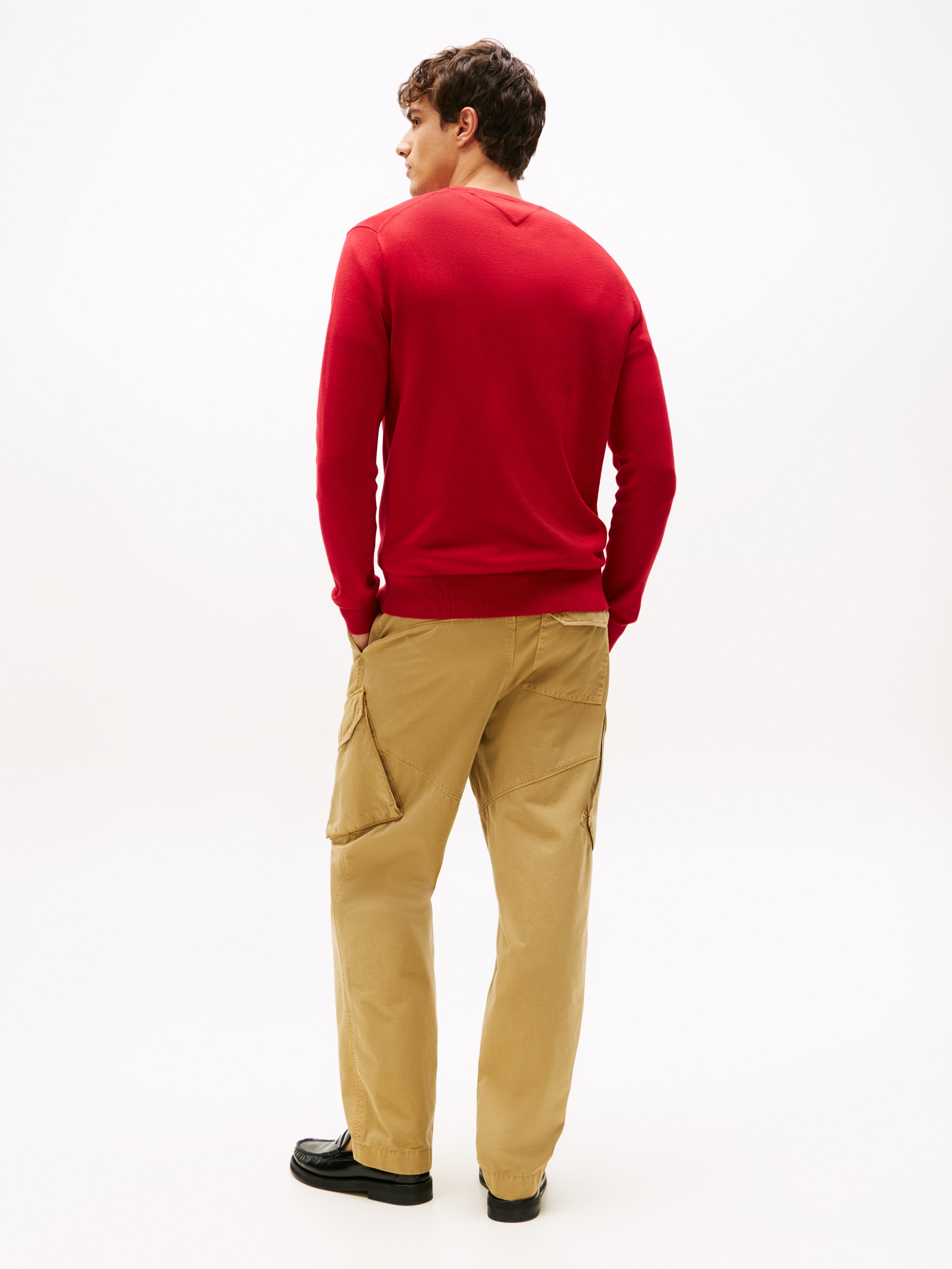 Tommy Hilfiger Rundhalspullover »ESSENTIAL COTTON CREW NECK«, 100% Baumwolle Crewneck Regular Fit Premium Mode