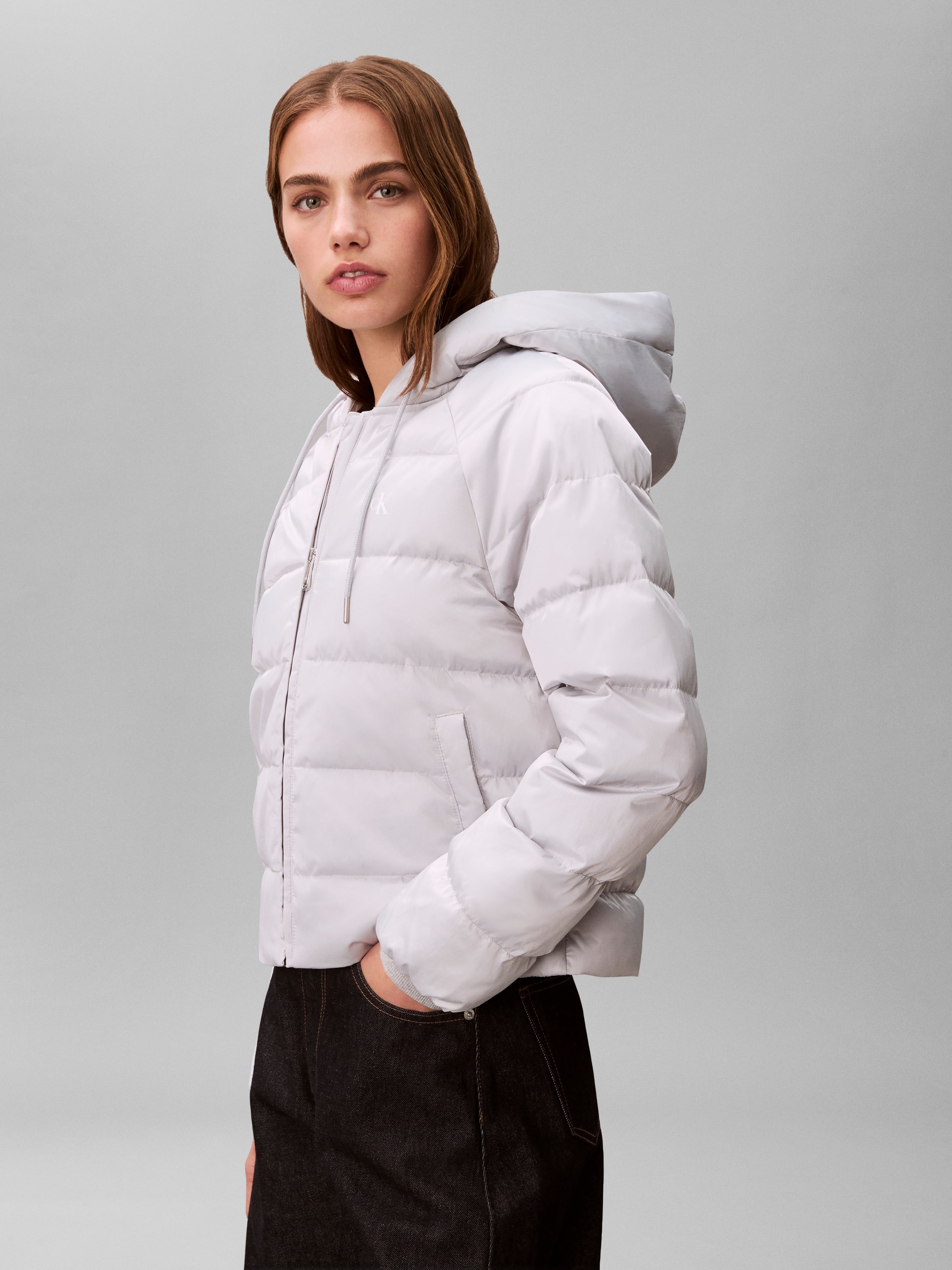 Calvin Klein Jeans Steppjacke mit Kapuze Regular fit mit Rundhalsausschnitt günstig online kaufen