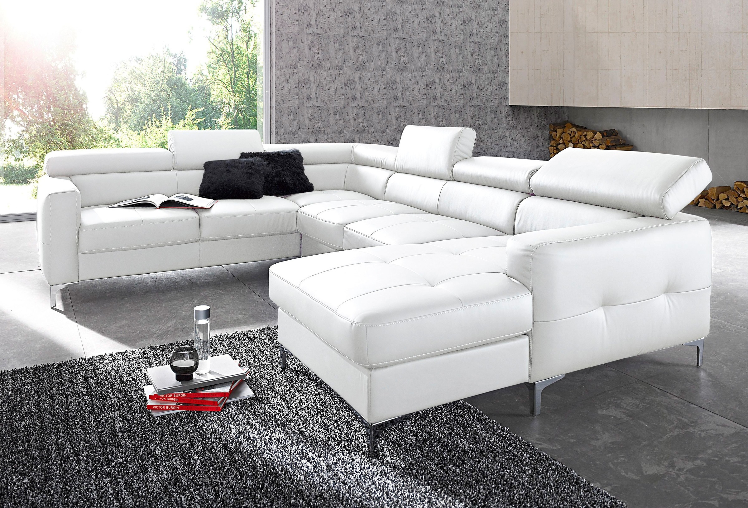 COTTA Polstergarnitur "Sammy U-Form", (Set, Tiefe der Recamiere 169 cm), Se günstig online kaufen
