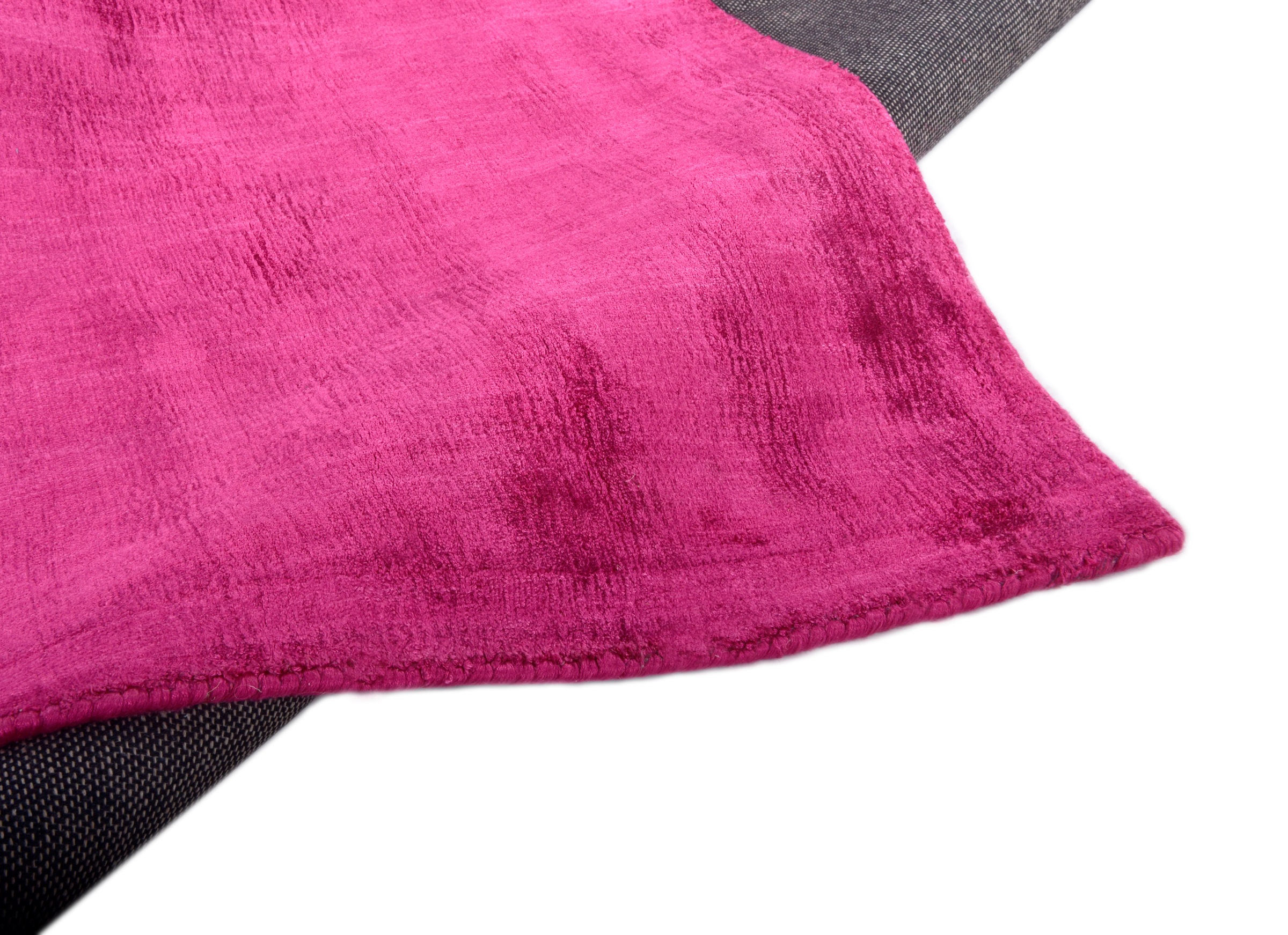 TOM TAILOR HOME Teppich »Shine uni«, rechteckig, 8 mm Höhe, Handweb Teppich, 100% Viskose, handgewebt, mit elegantem Schimmer