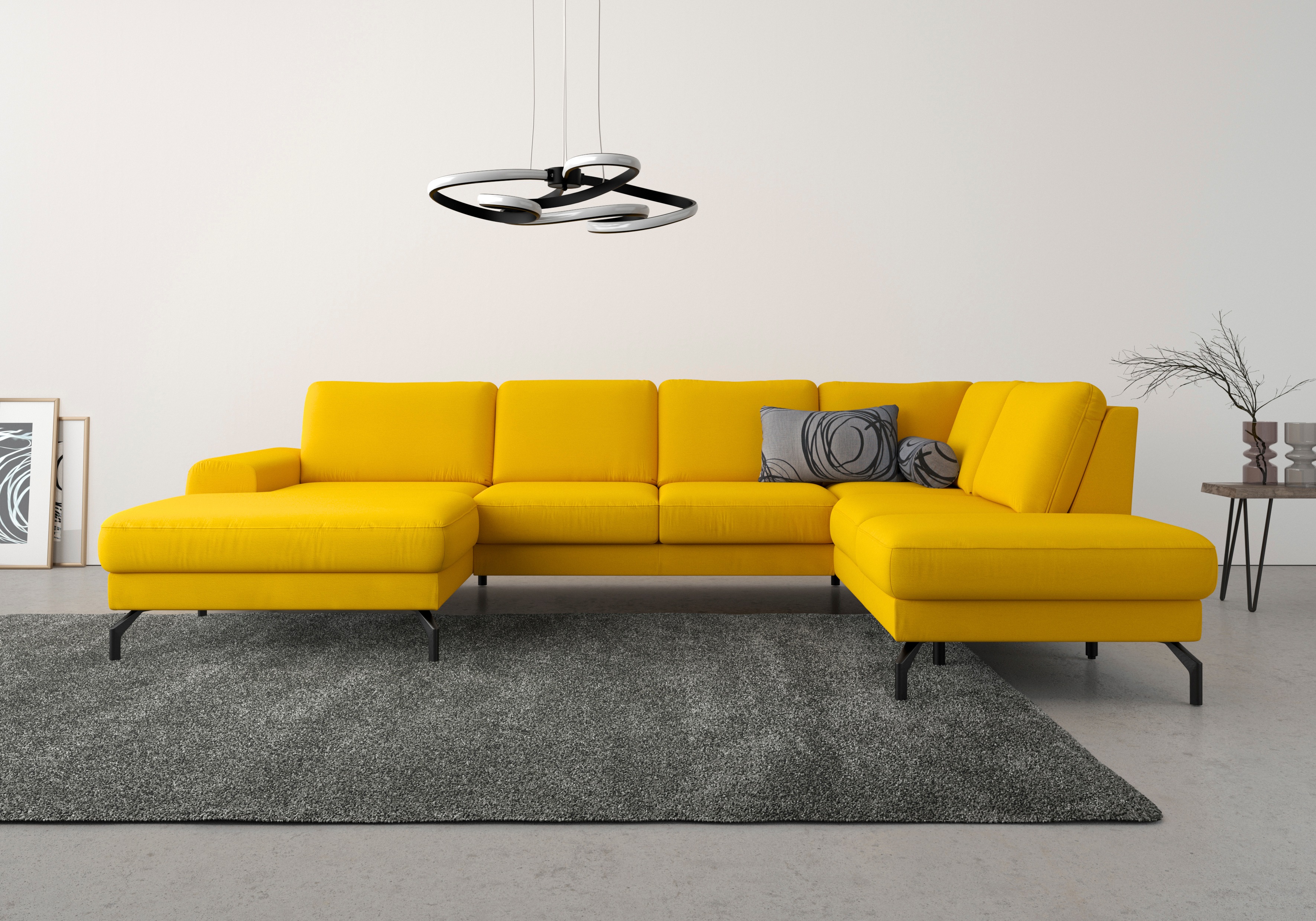 Thumbnail - sit&more Wohnlandschaft "Cinturo U-Form" inklusive Sitztiefenverstellung und Federkern, Sitzhöhe 48 cm