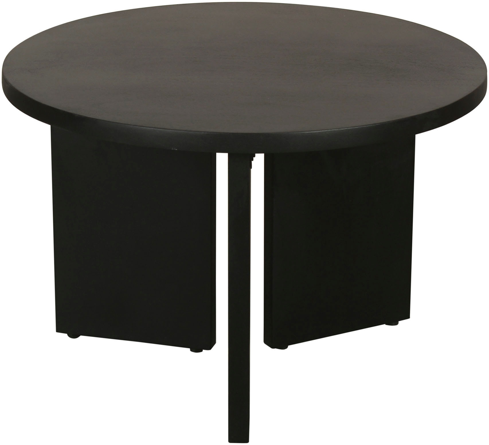 byLIVING Couchtisch »Round«, (1 St.), aus 2,5cm starkem Massivholz schwarz, einzeln oder im Set stellbar