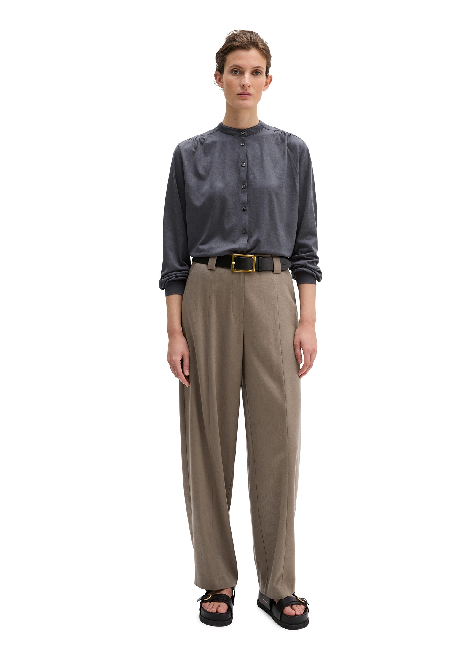 Marc O'Polo Damen Langarmshirt Blue Graphite XXL 5