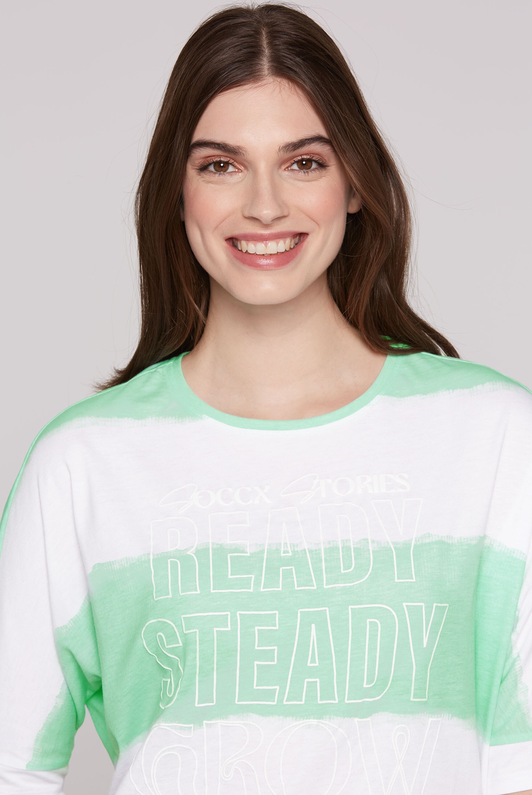 SOCCX Rundhalsshirt, mit Knoten-Saum