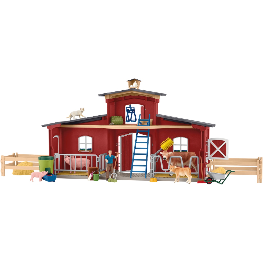 Schleich® Spielwelt »FARM WORLD, Große Farm rot (42606)«