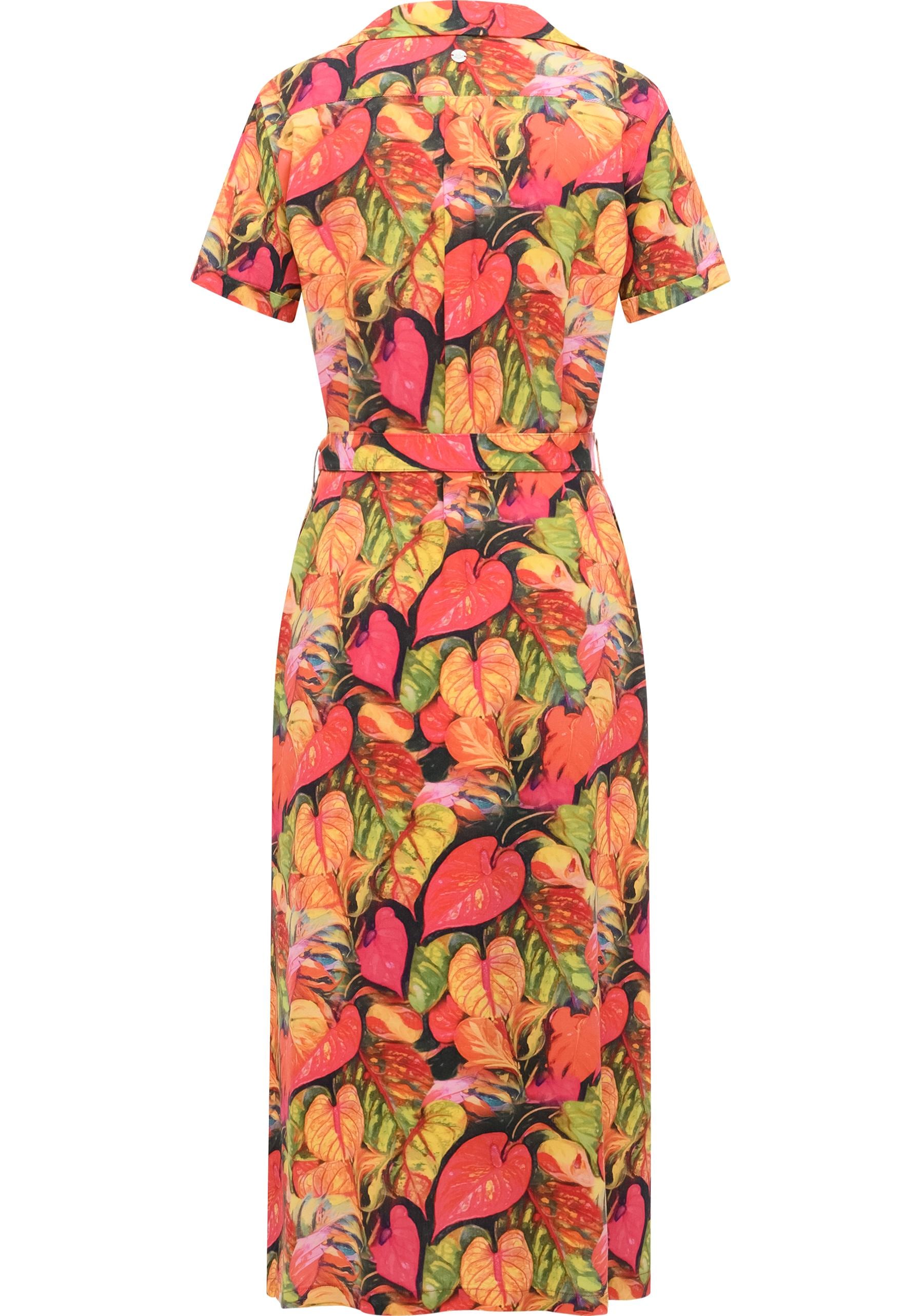 Ragwear Sommerkleid »Sawira Long Print« Eingrifftaschen Gemustertes Midikleid mit Knopfleiste