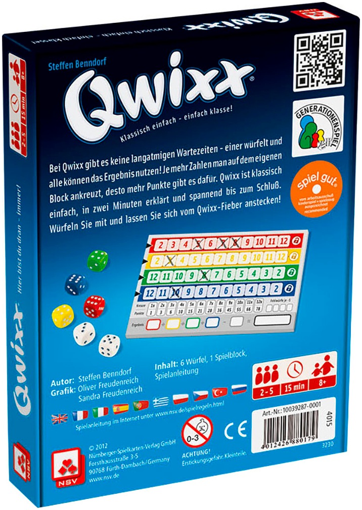 Cartamundi Spiel »Qwixx« Made in Germany