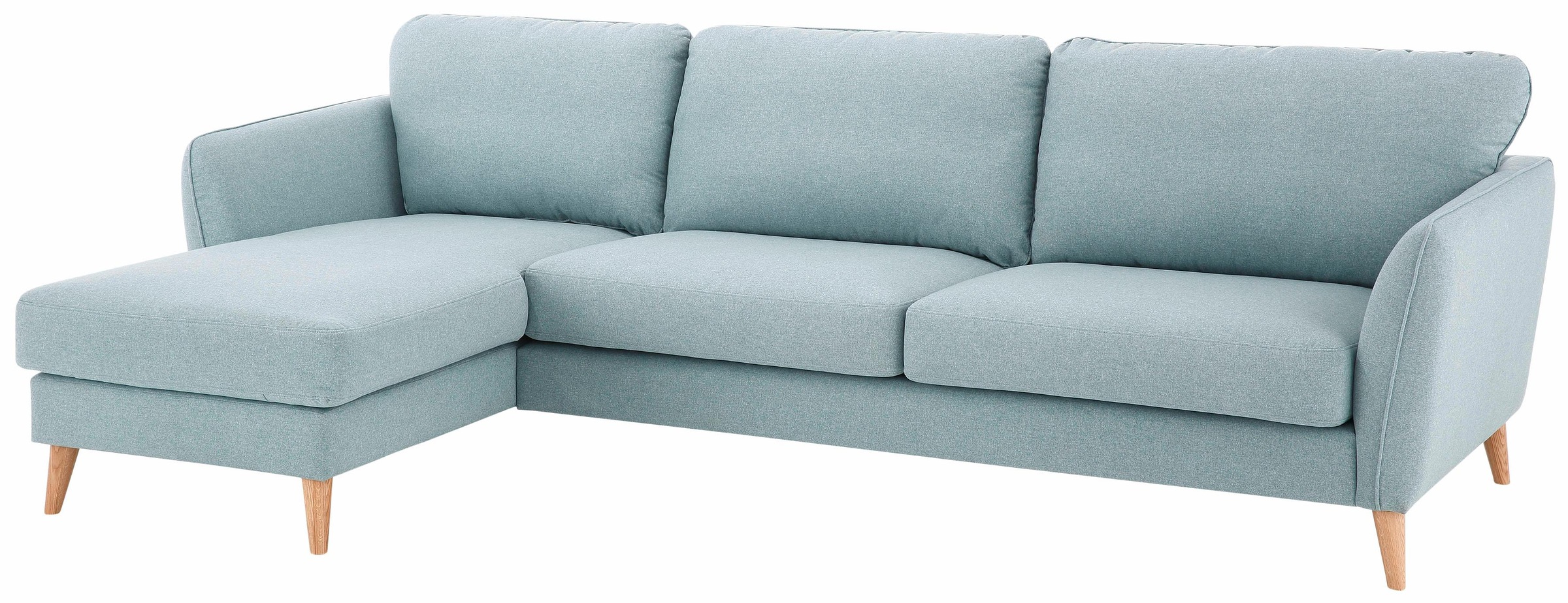 Home affaire Ecksofa »MARSEILLE (279/152cm),L-Form, Rec. rechts/links«, Massivholzbeine aus Eiche, in verschieden Bezügen und Farbvarianten