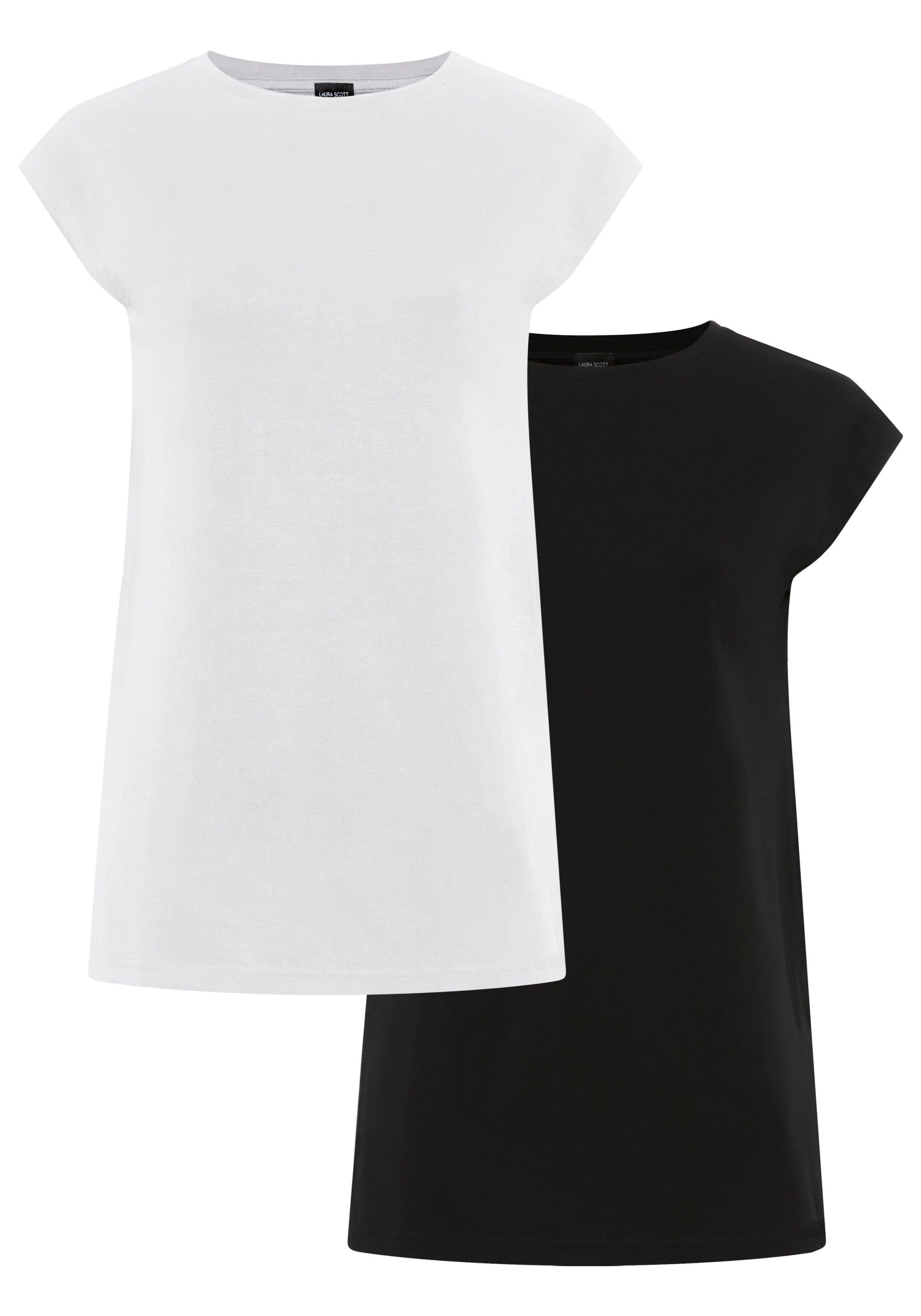 Laura Scott Longshirt Packung, 2 Stk. in verlängerter Form - NEUE KOLLEKTIO günstig online kaufen
