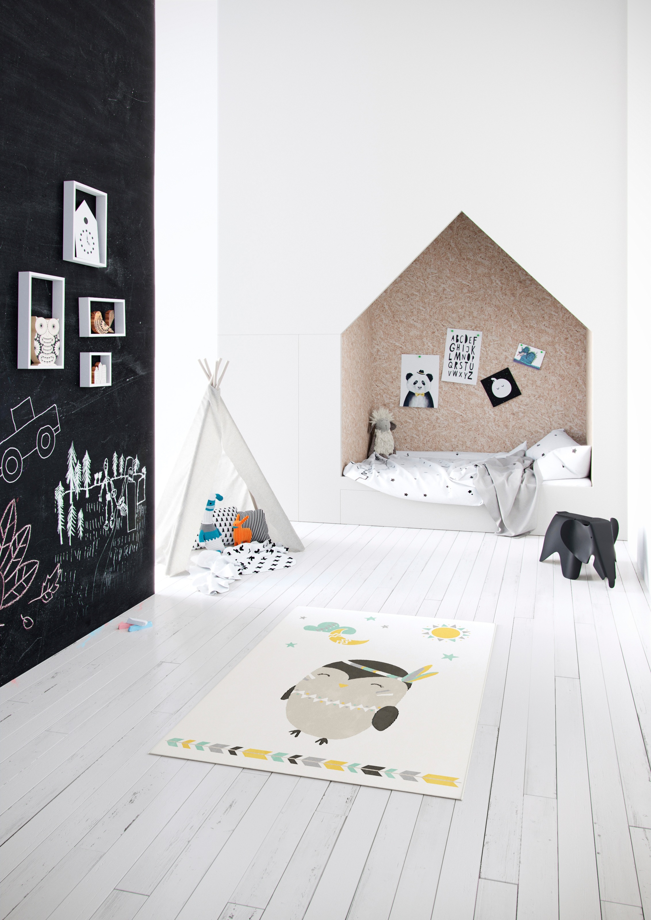 Primaflor-Ideen in Textil Kinderteppich "COCOON - Wunderwelt" rechteckig 6 günstig online kaufen