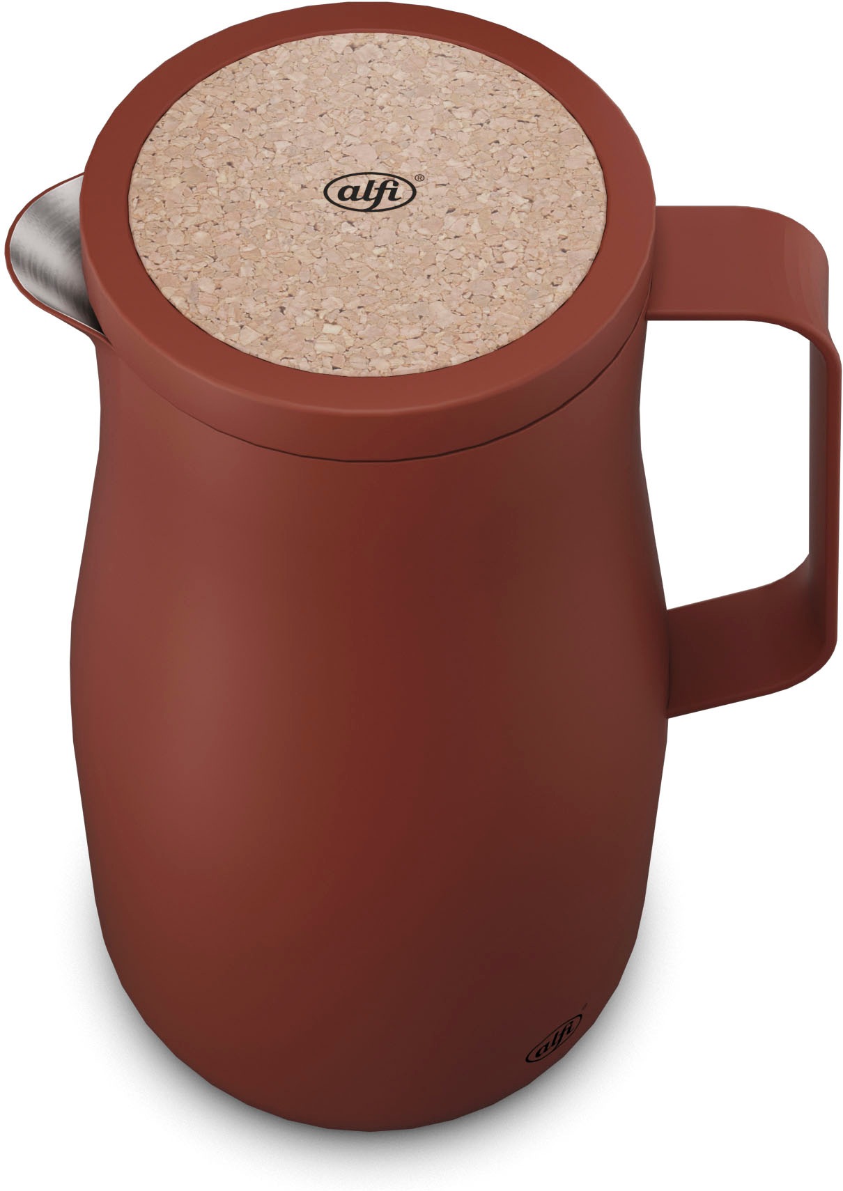 Alfi Isolierkanne »STUDIO TEA, aus doppelwandigem Edelstahl«, 1 l, (1 St.), 12h heiß & 24h kalt, ergonomischer Griff, große Öffnung