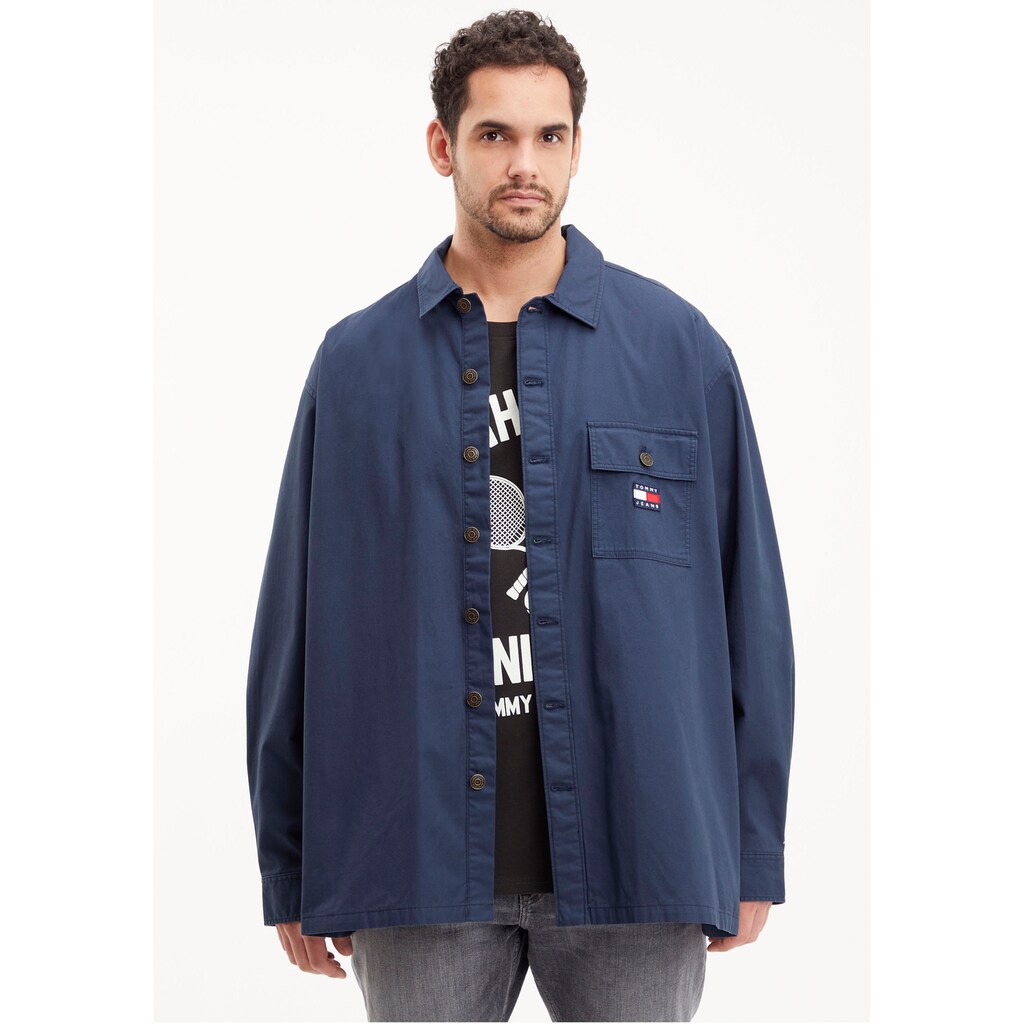 Tommy Jeans Plus Langarmhemd »TJM PLUS CLASSIC SOLID OVERSHIRT«