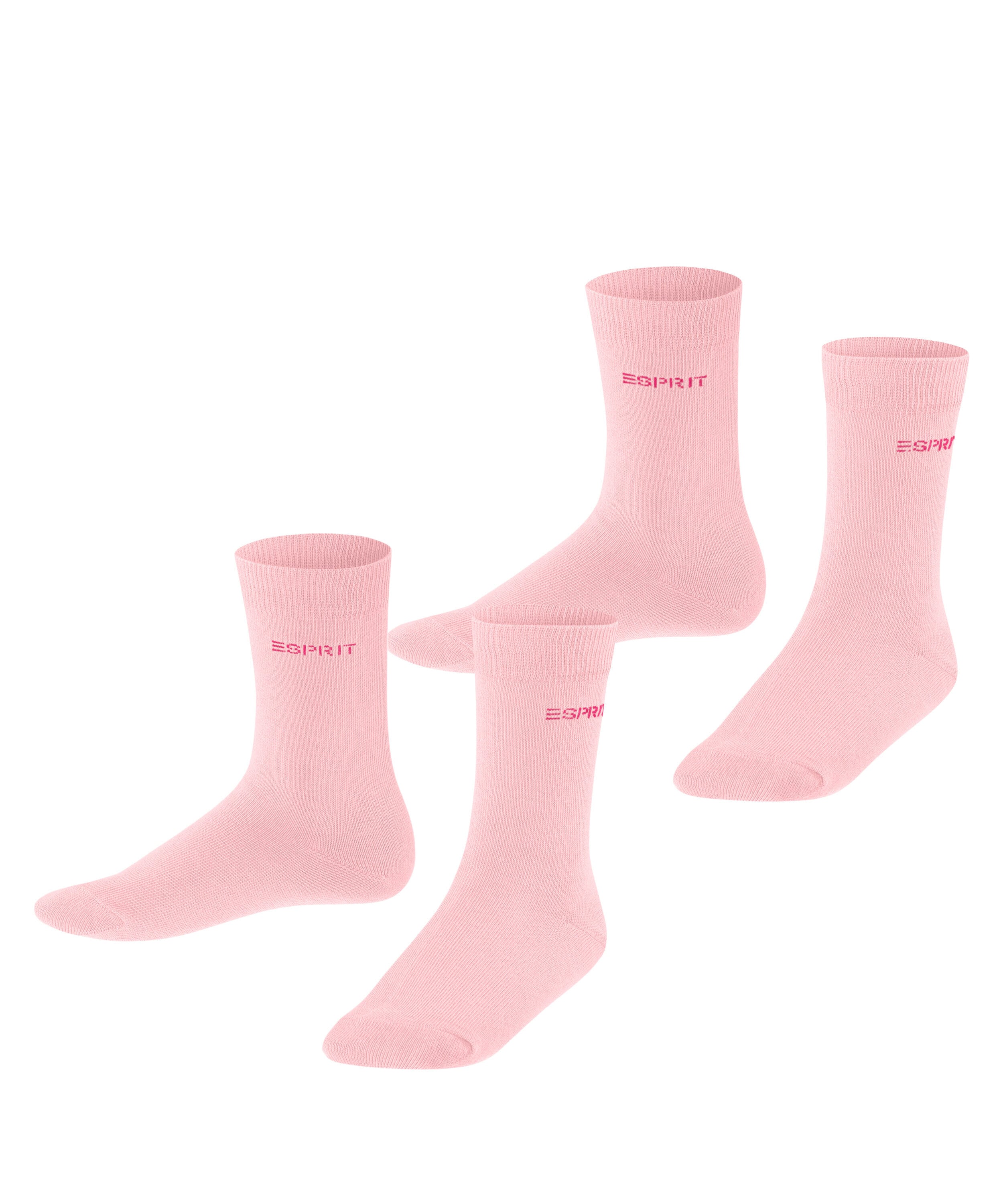 Esprit Socken "Foot Logo" 2 Paar, kurz, verstärkt, hochwertig, uni